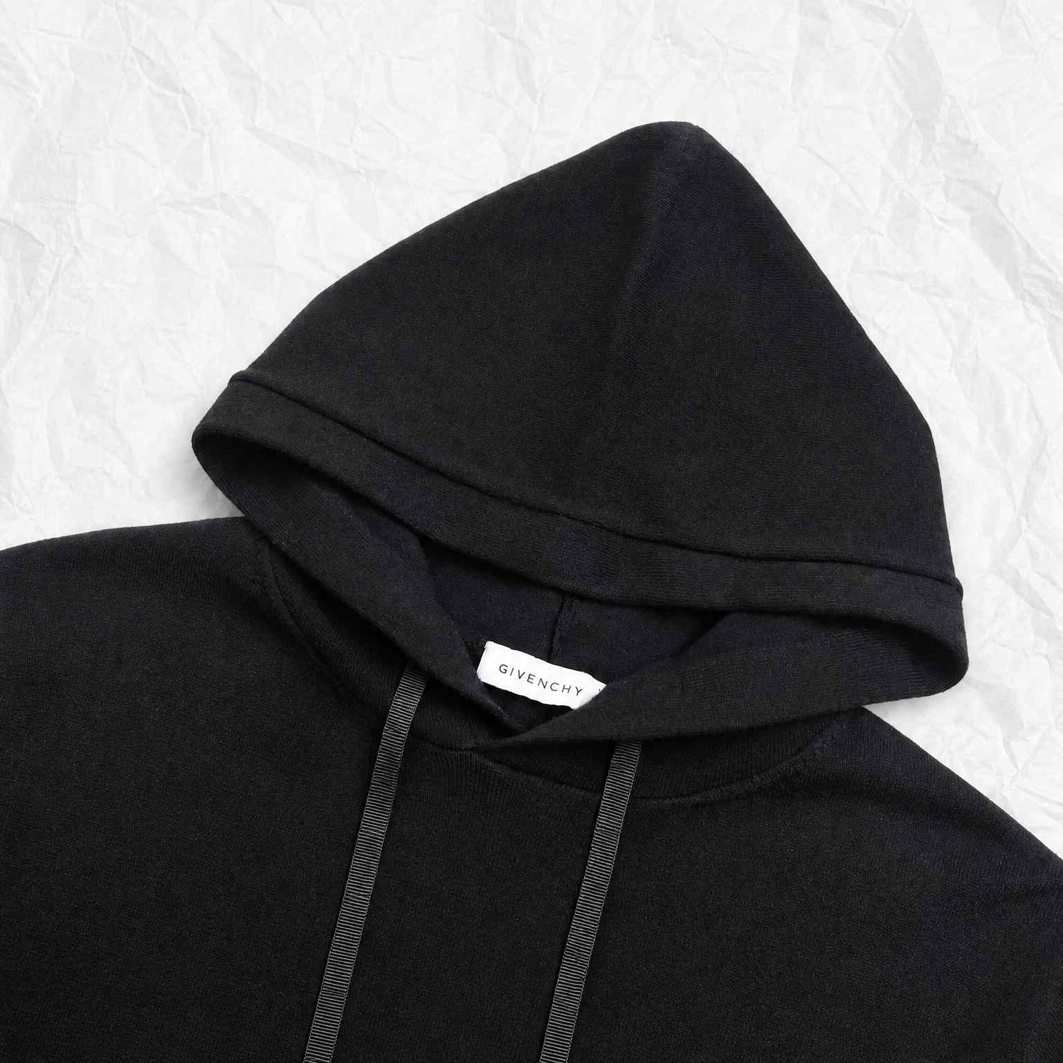 Givenchy Hoodie In wool And Cashmere Embroidered Givenchy Paris - DesignerGu