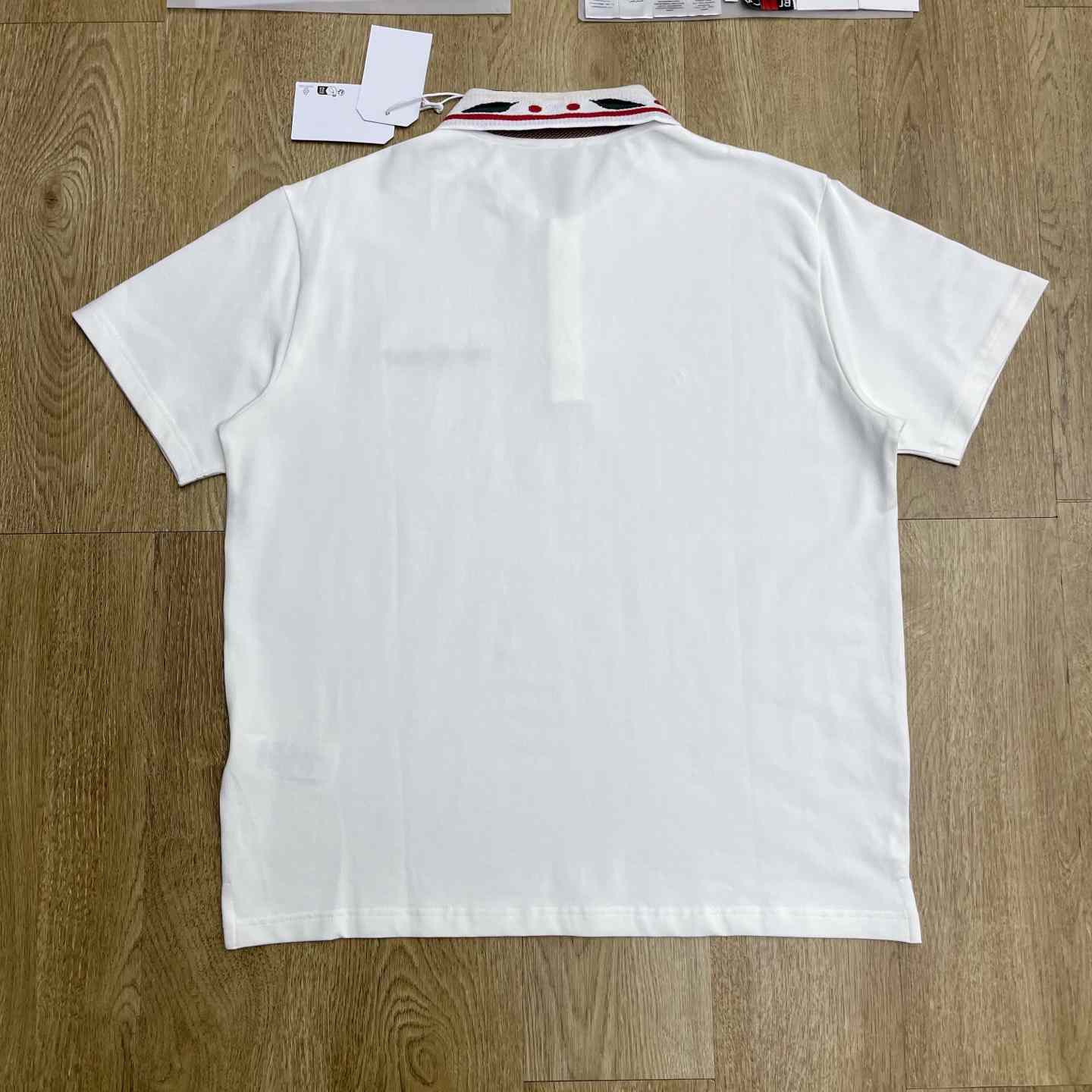 Casablanca White Laurel Pique Short Sleeve Polo Shirt C1172 - DesignerGu