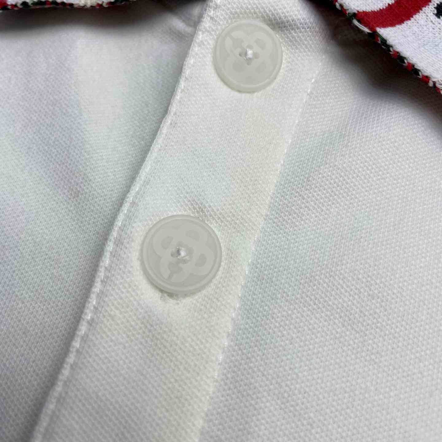 Casablanca White Laurel Pique Short Sleeve Polo Shirt C1172 - DesignerGu