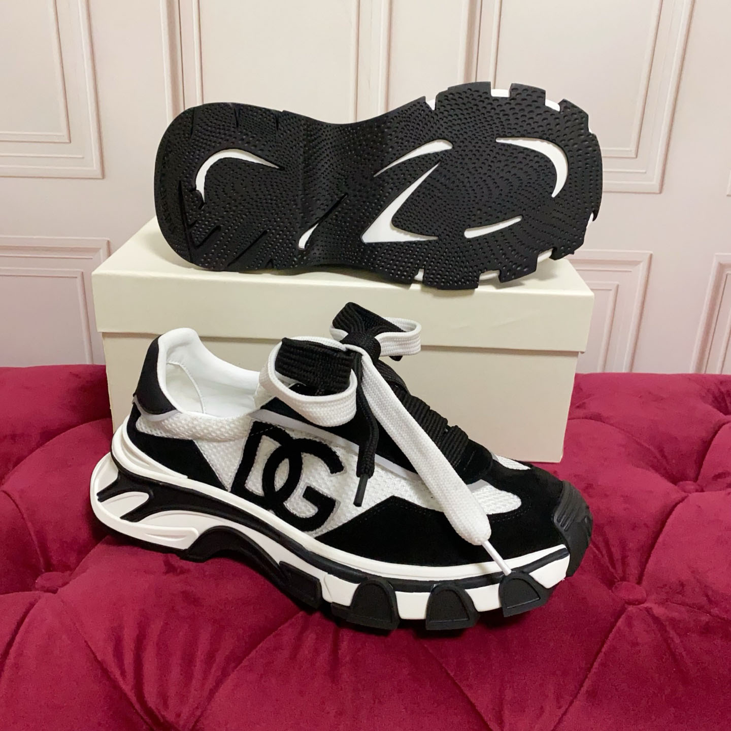 Dolce & Gabbana DG Country Road Nylon And Leather Sneakers - DesignerGu