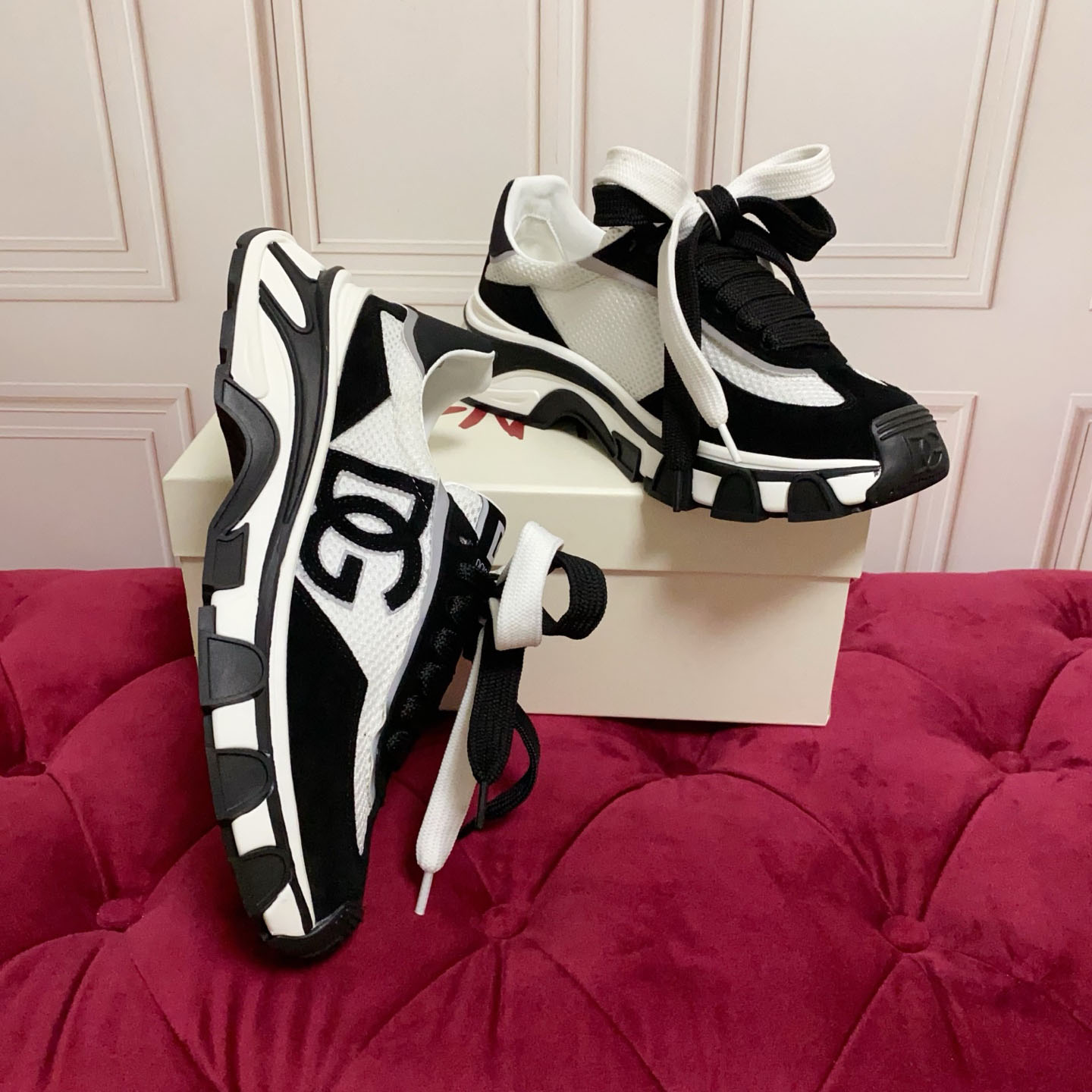 Dolce & Gabbana DG Country Road Nylon And Leather Sneakers - DesignerGu
