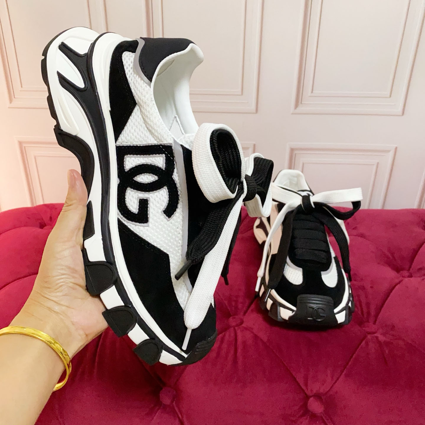 Dolce & Gabbana DG Country Road Nylon And Leather Sneakers - DesignerGu