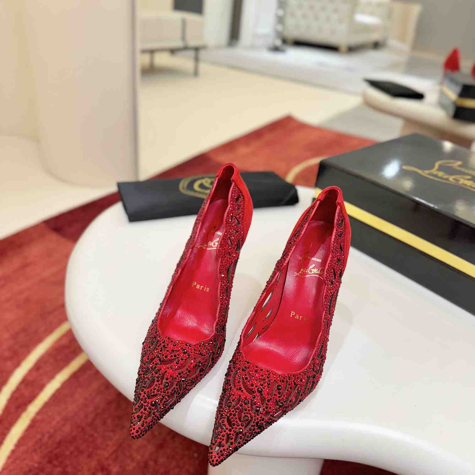 Christian Louboutin Lasera Strass Pump 100 mm  - DesignerGu
