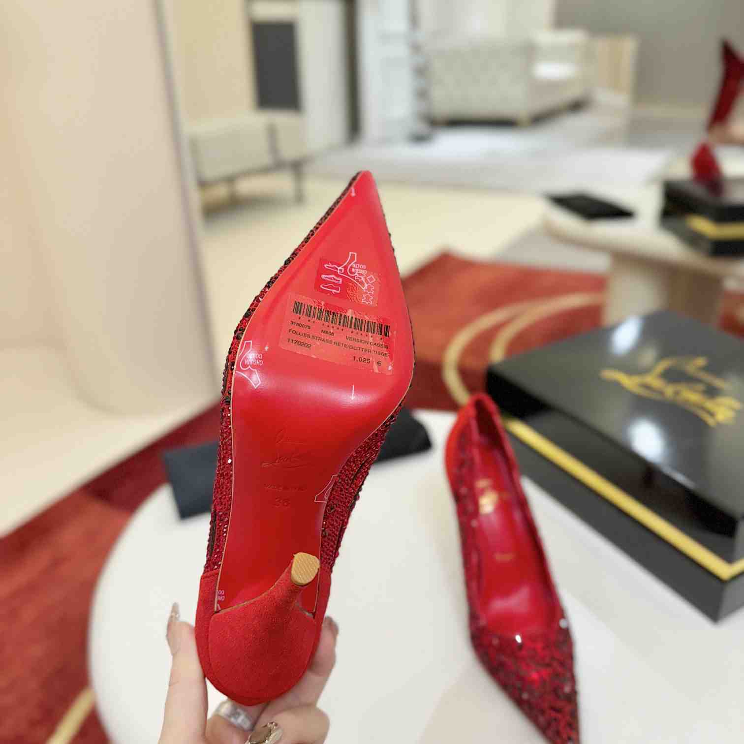Christian Louboutin Lasera Strass Pump 100 mm  - DesignerGu