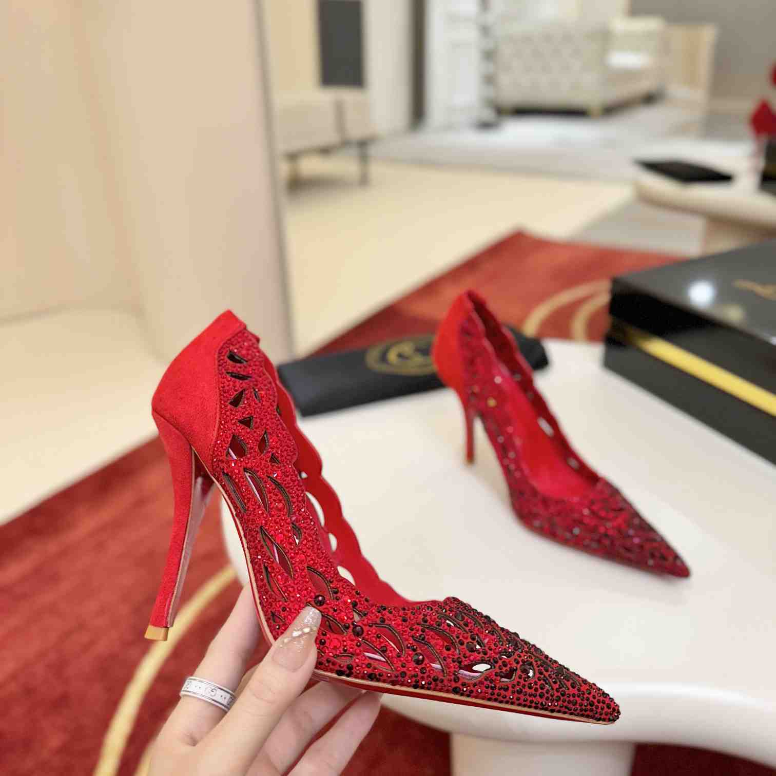 Christian Louboutin Lasera Strass Pump 100 mm  - DesignerGu