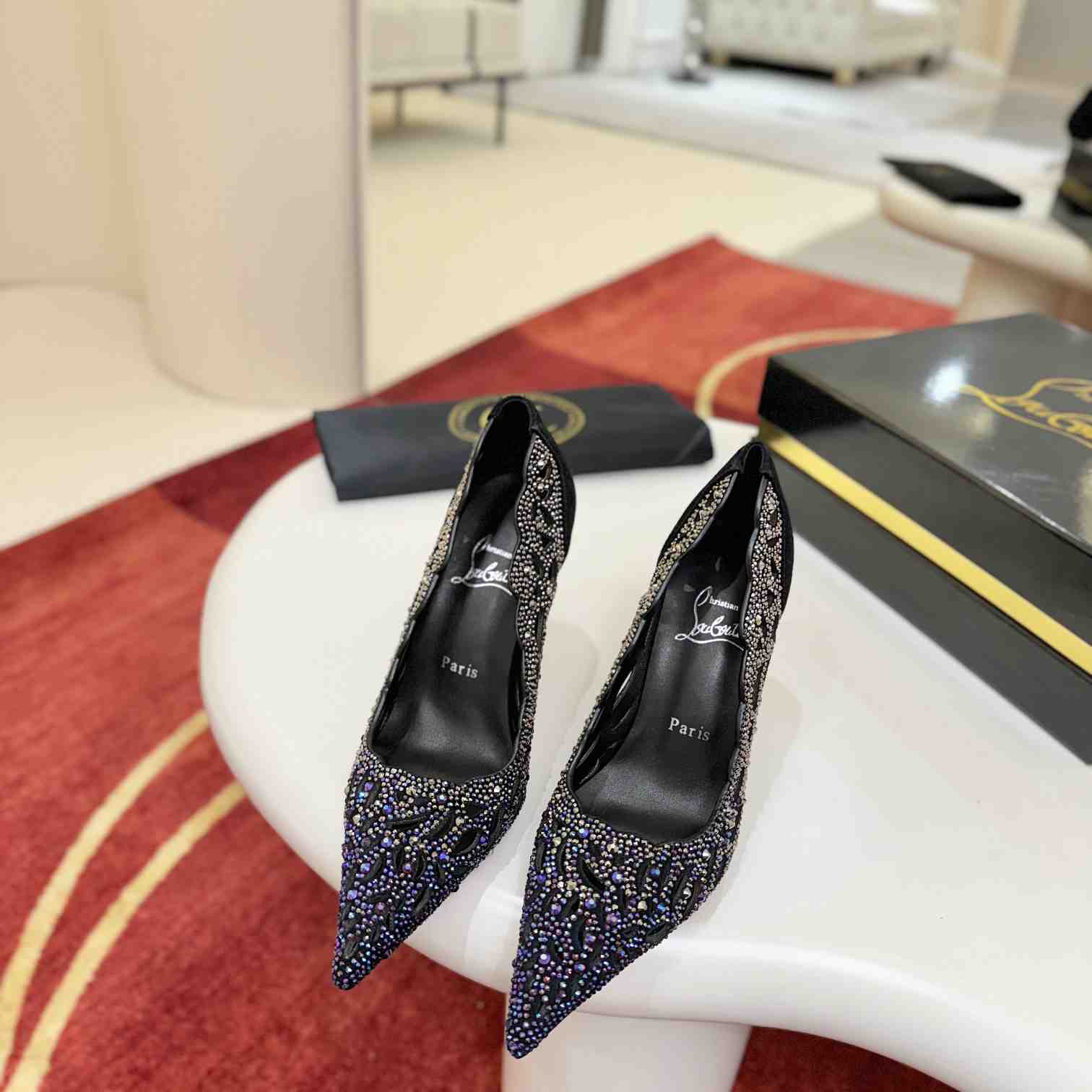 Christian Louboutin Lasera Strass Pump 100 mm  - DesignerGu