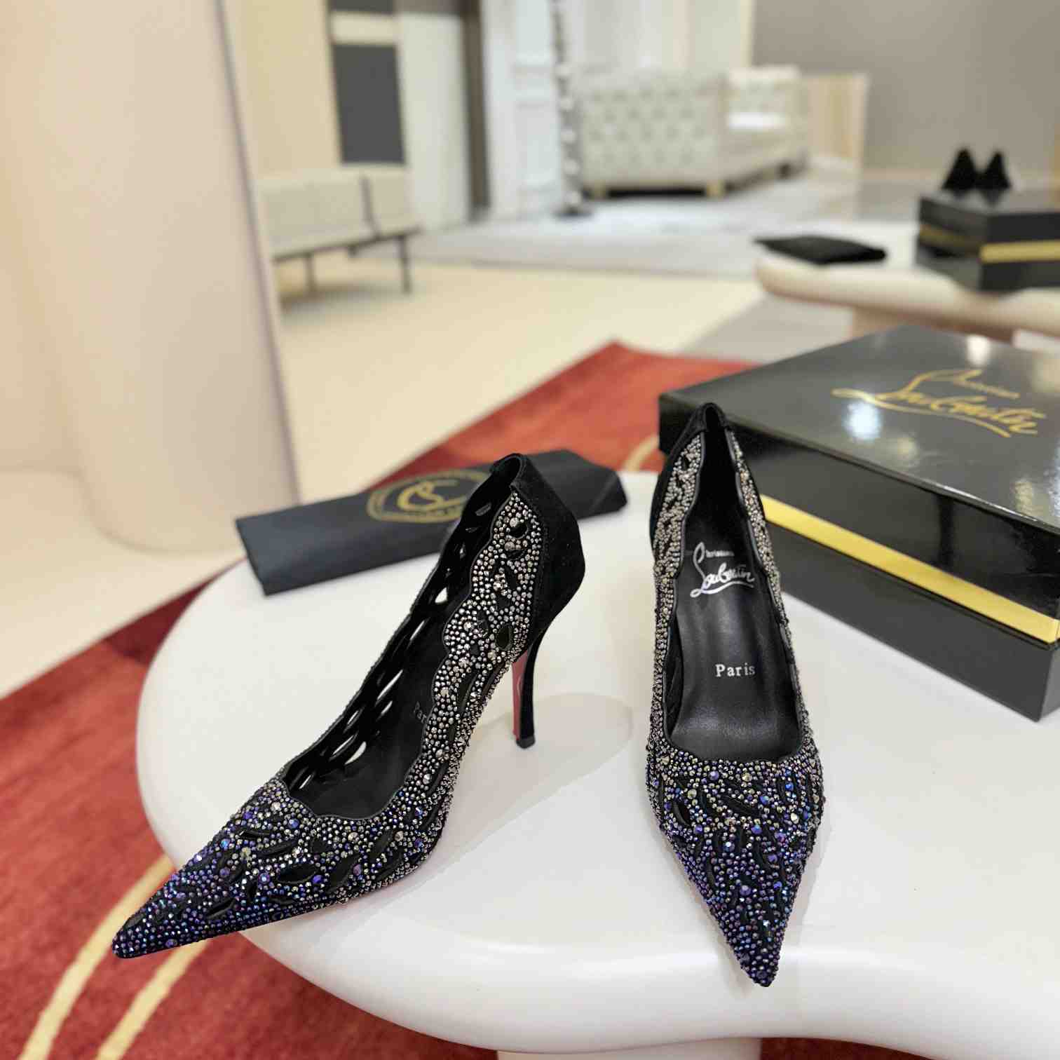 Christian Louboutin Lasera Strass Pump 100 mm  - DesignerGu