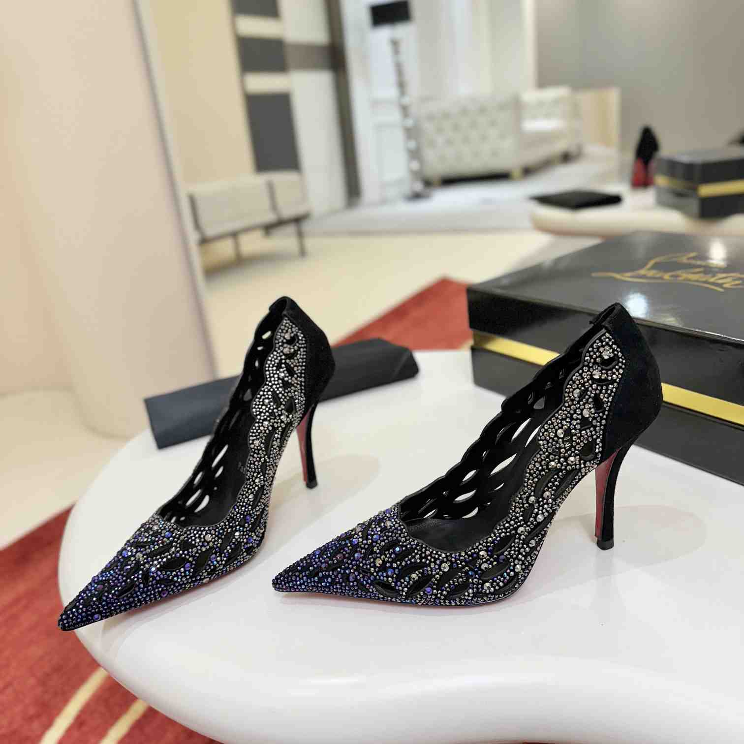 Christian Louboutin Lasera Strass Pump 100 mm  - DesignerGu