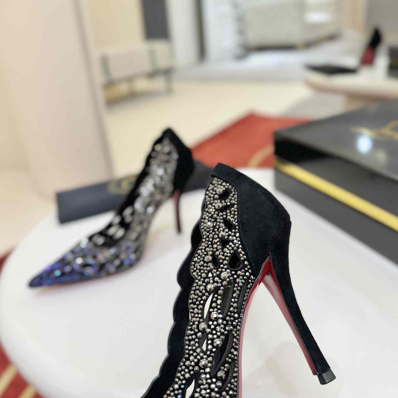 Christian Louboutin Lasera Strass Pump 100 mm  - DesignerGu