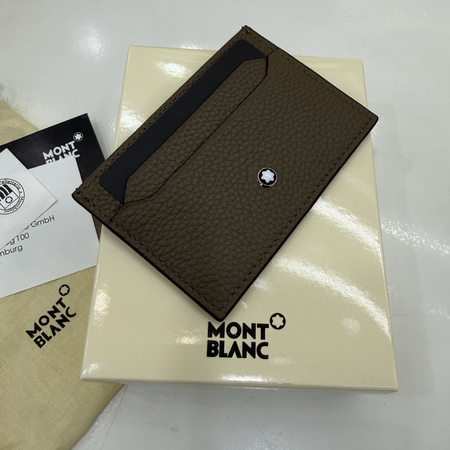Montblanc Grained Leather Card Holder - DesignerGu