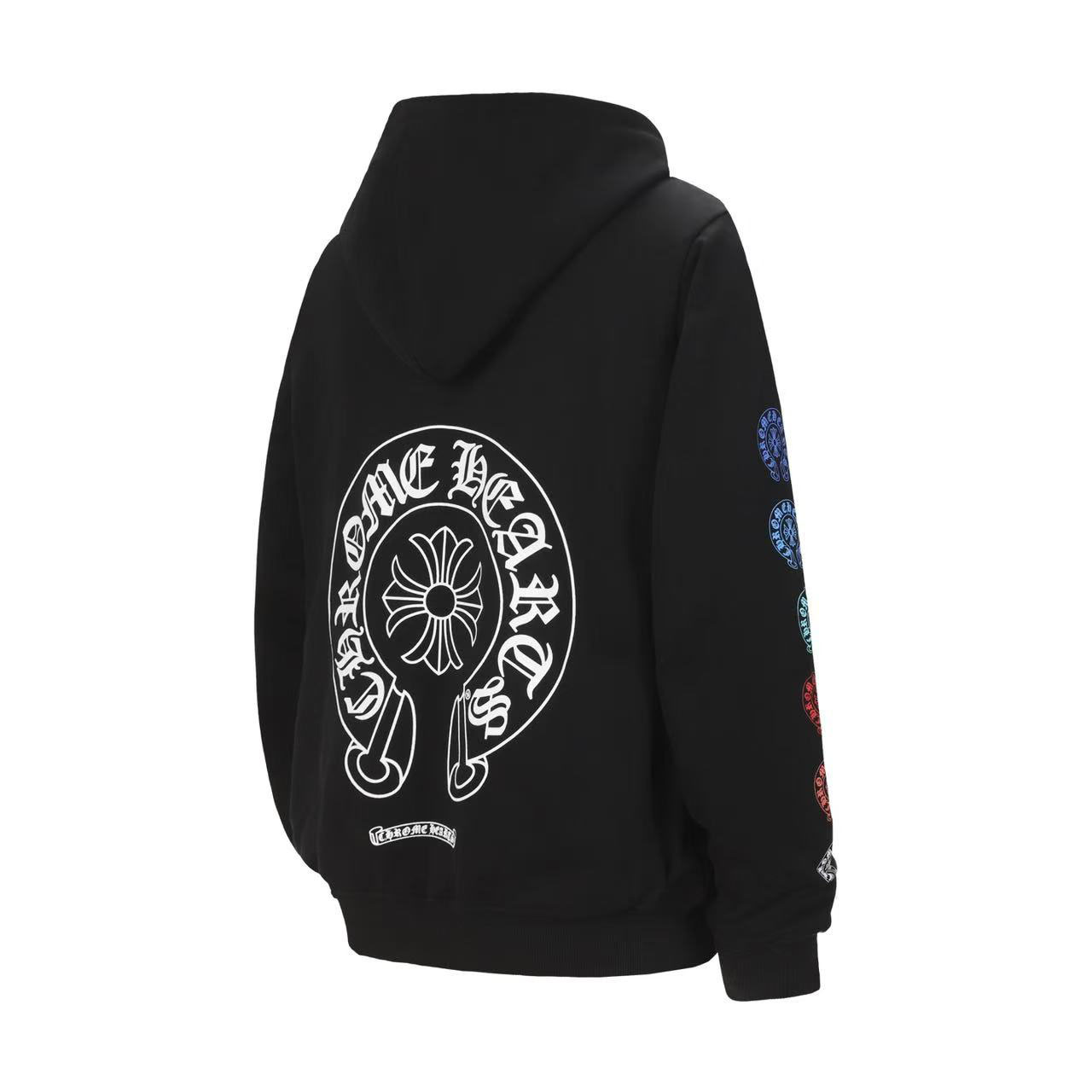 Chrome Hearts Horseshoe Logo Gradient Zip Up Hoodie  'Black' - DesignerGu
