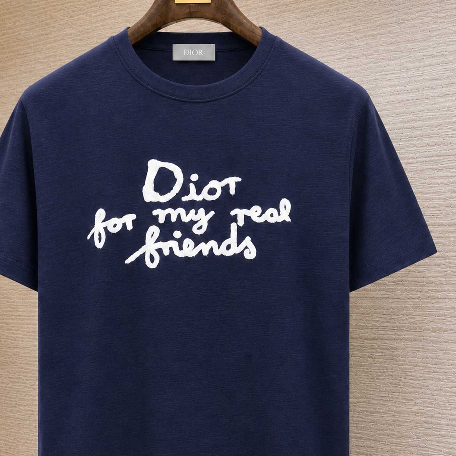 Dior Embroidered Letter Short Sleeve Tee - DesignerGu