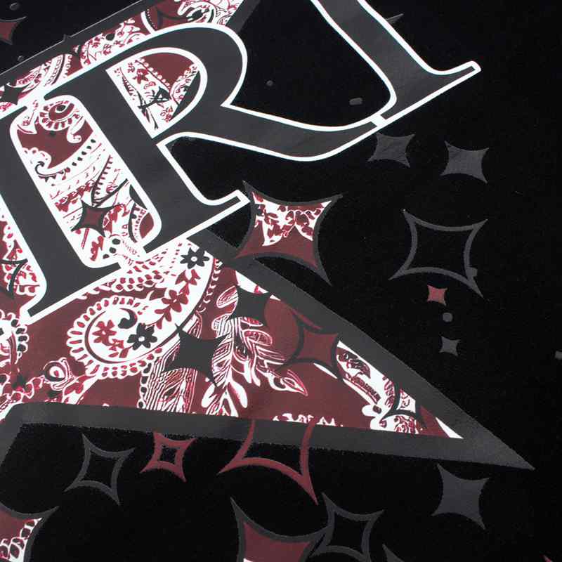 Amiri Paisley Allover Hoodie 'Black/Red' - DesignerGu