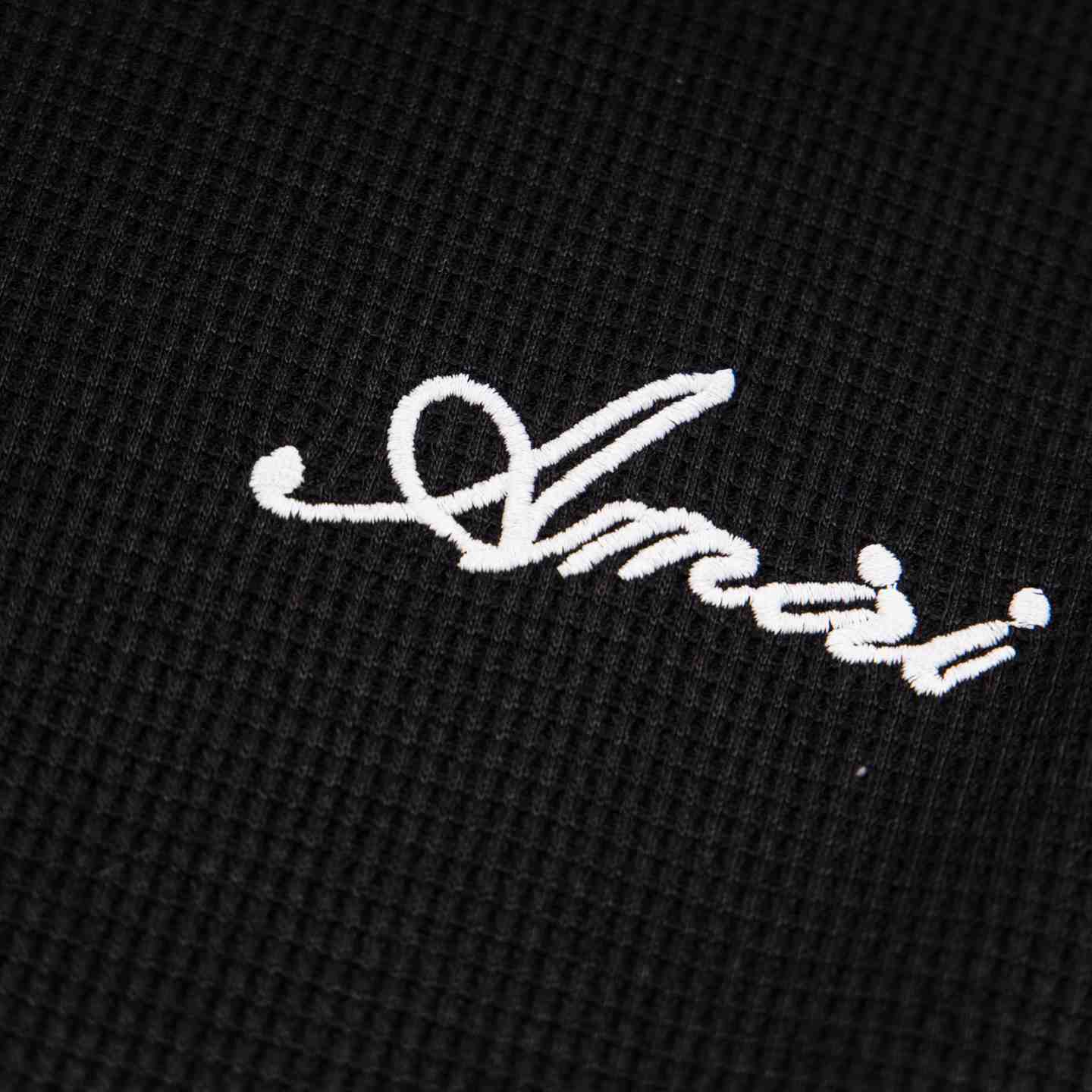 Amiri Bones Logo Embroidered Waffle Knit Cotton T-Shirt - DesignerGu