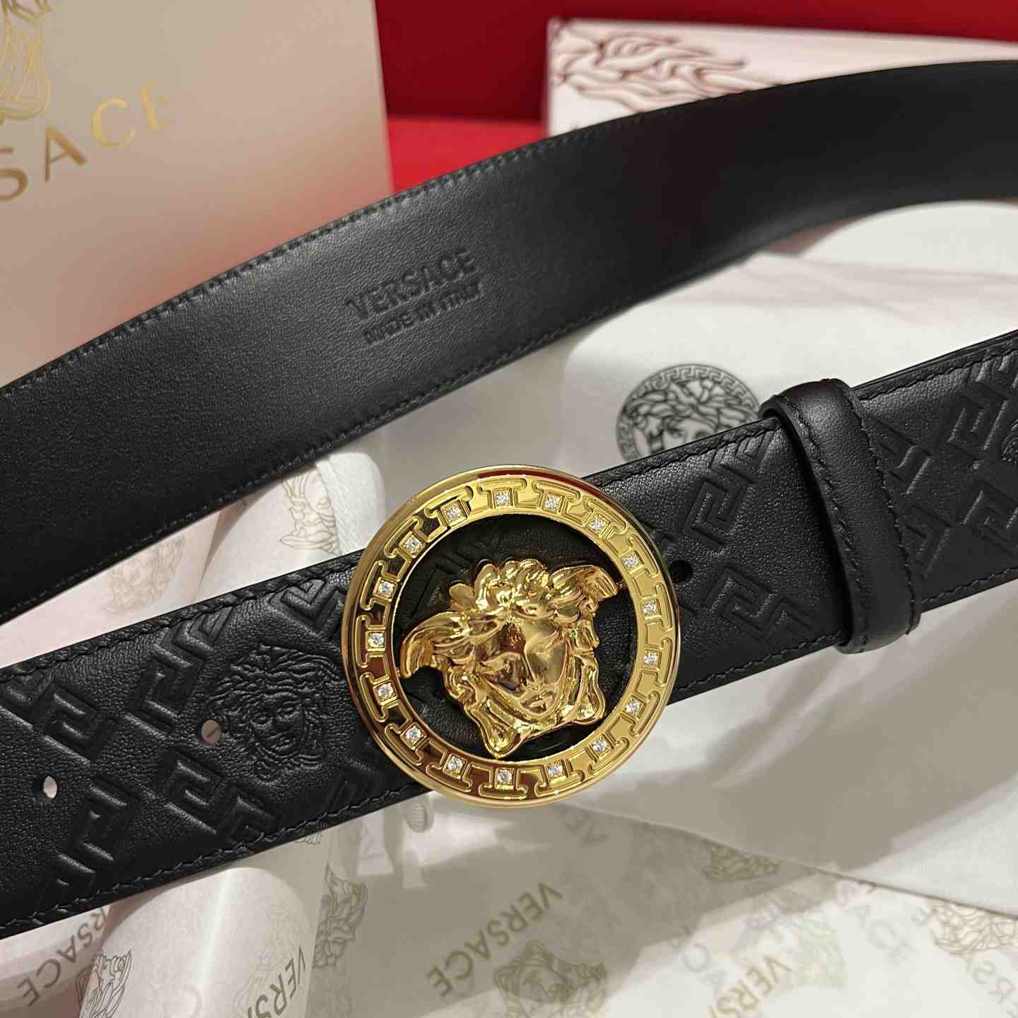 Versace Leather Belt   - DesignerGu