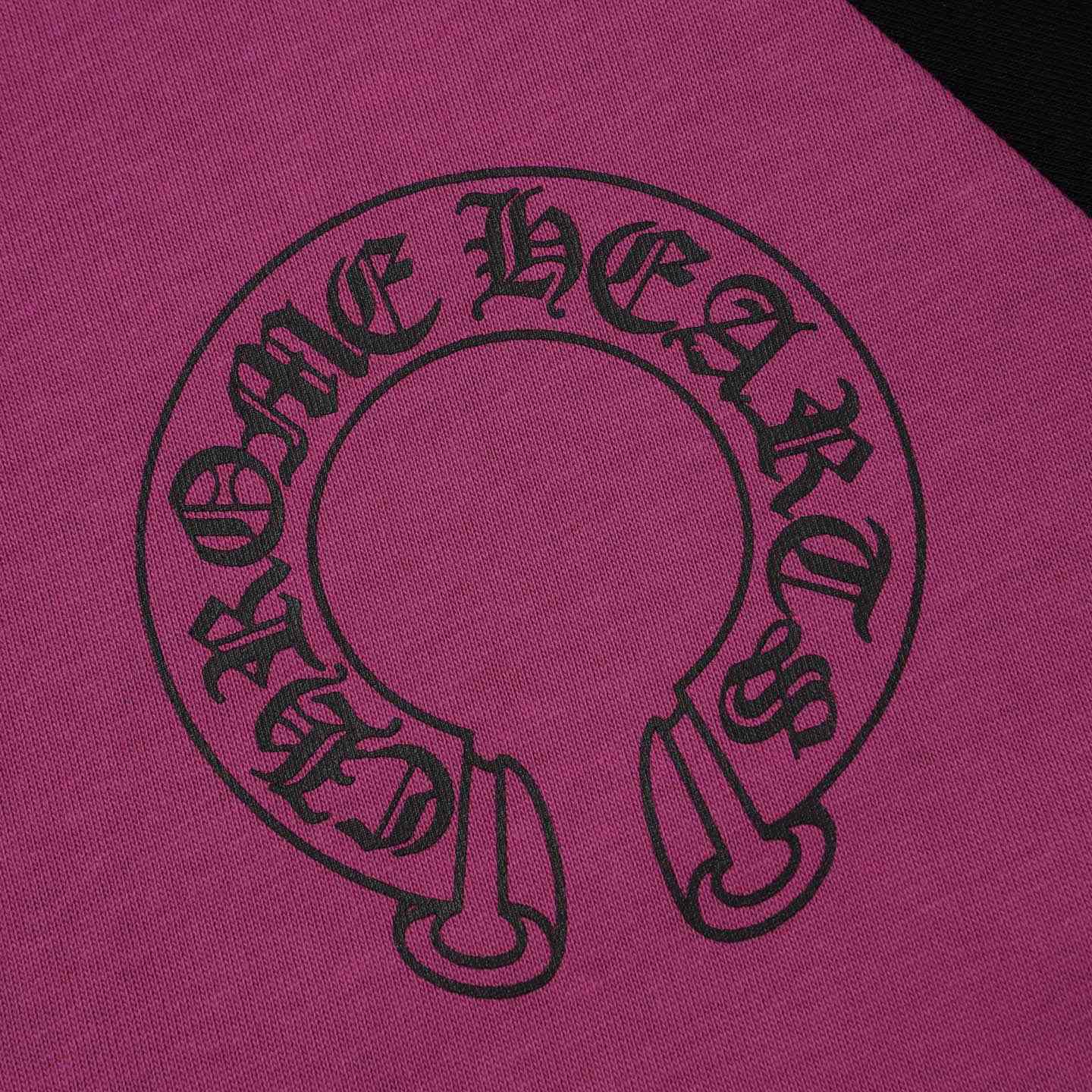Chrome Hearts Pink And Black Baseball Long Sleeve T-Shirt - DesignerGu