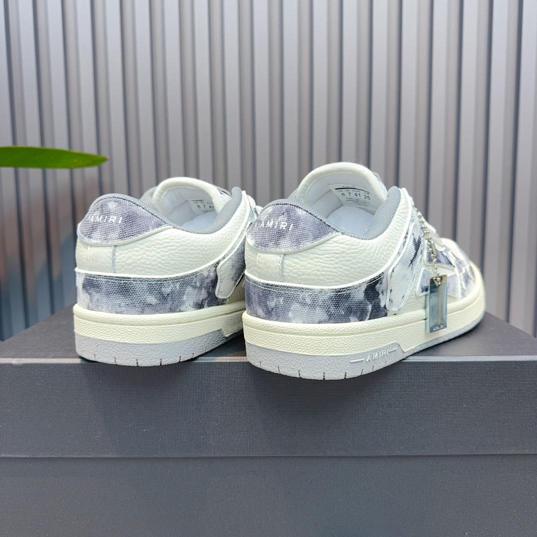 Amiri Gray Tie Dye Skel Top Low Sneakers - DesignerGu