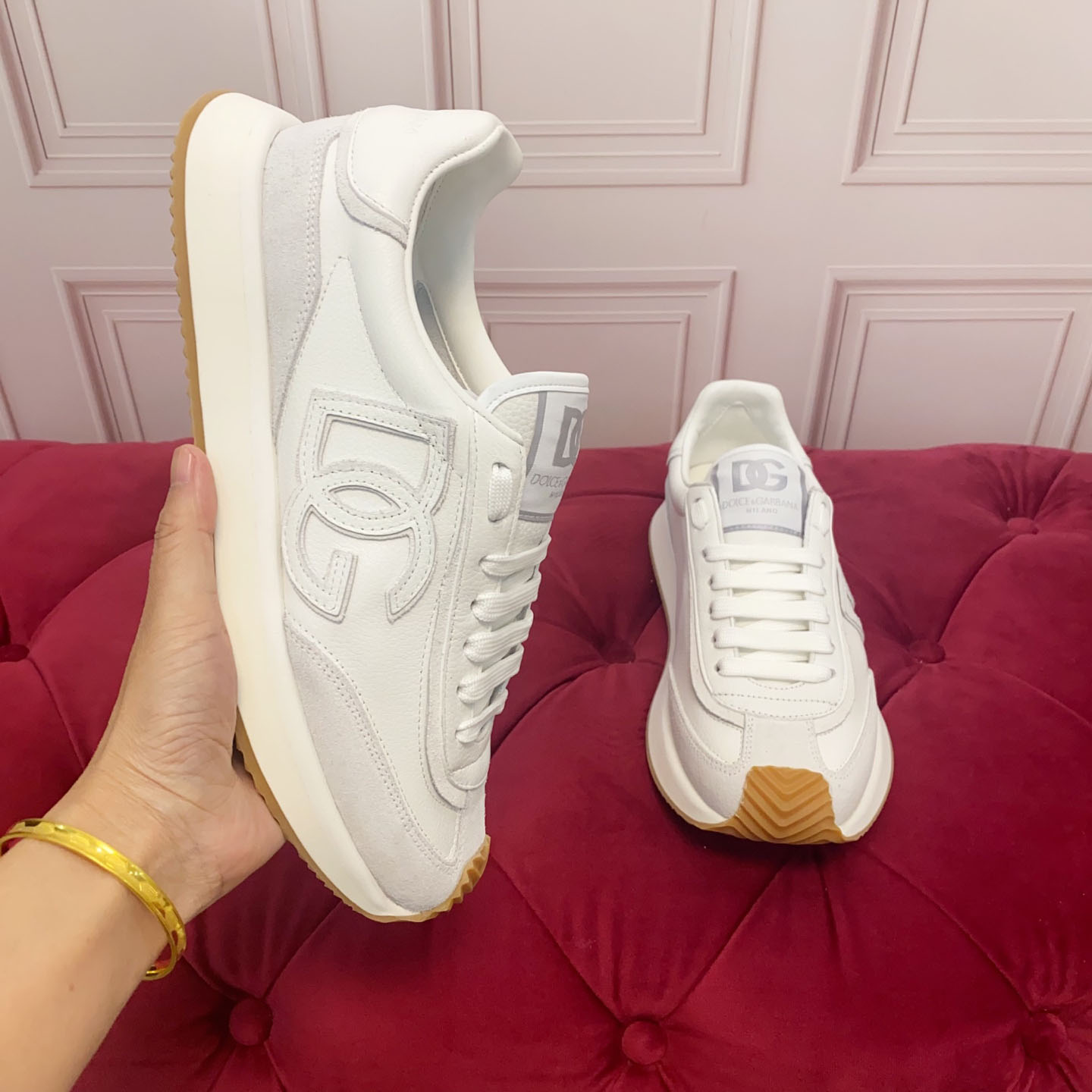 Dolce & Gabbana DG Cushion Calfskin Sneaker - DesignerGu