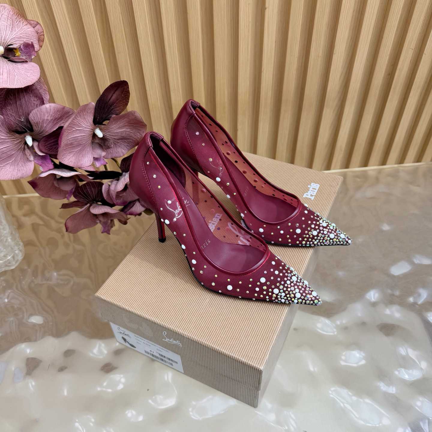 Christian Louboutin Miss Z Degrastrass Leather Pumps 100 - DesignerGu