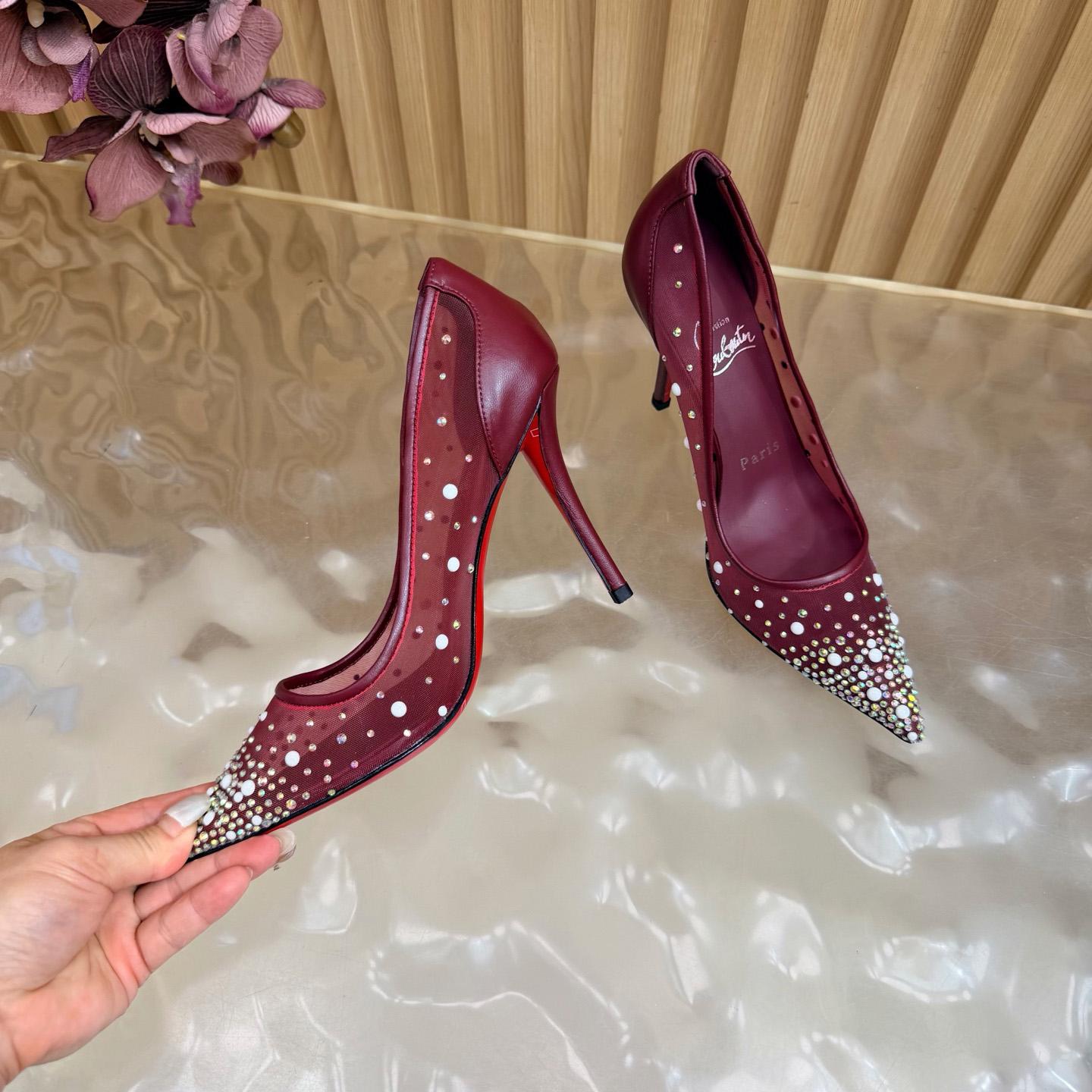 Christian Louboutin Miss Z Degrastrass Leather Pumps 100 - DesignerGu