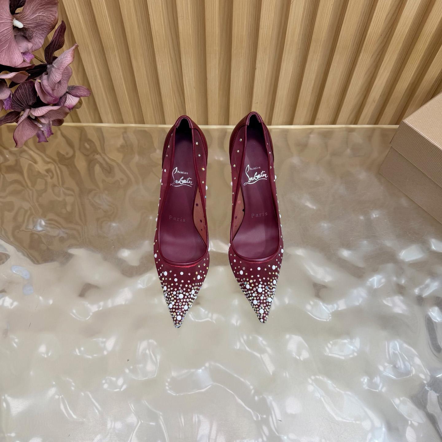 Christian Louboutin Miss Z Degrastrass Leather Pumps 100 - DesignerGu