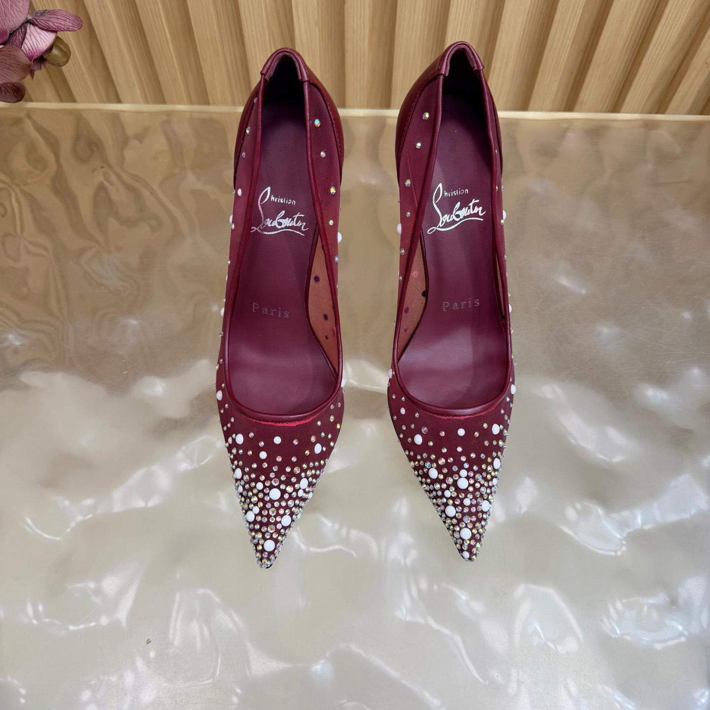 Christian Louboutin Miss Z Degrastrass Leather Pumps 100 - DesignerGu