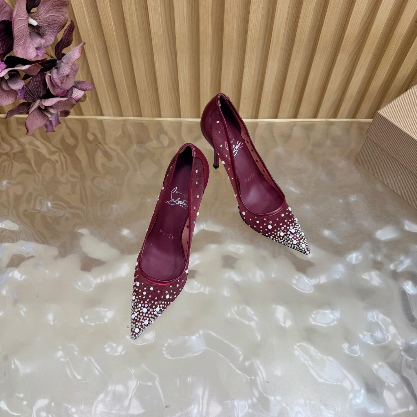 Christian Louboutin Miss Z Degrastrass Leather Pumps 100 - DesignerGu