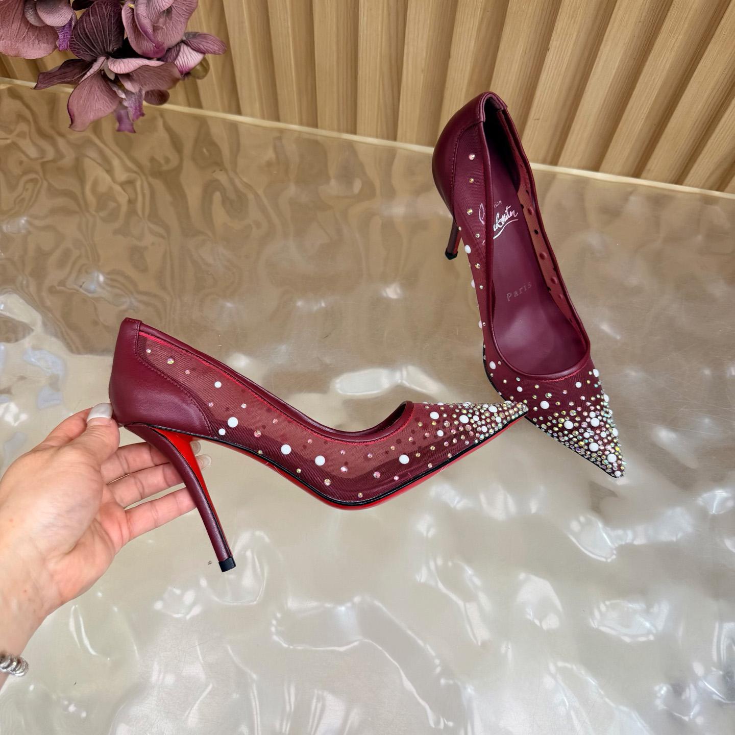 Christian Louboutin Miss Z Degrastrass Leather Pumps 100 - DesignerGu