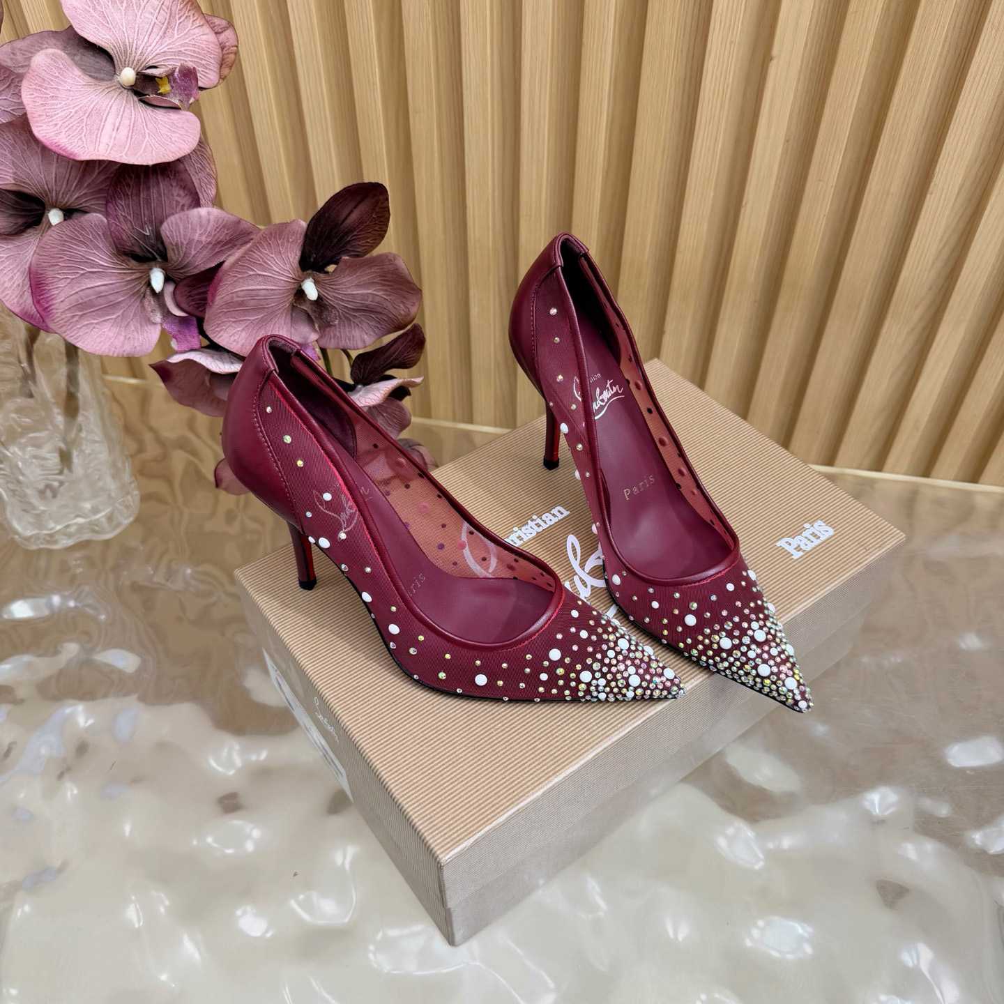 Christian Louboutin Miss Z Degrastrass Leather Pumps 100 - DesignerGu