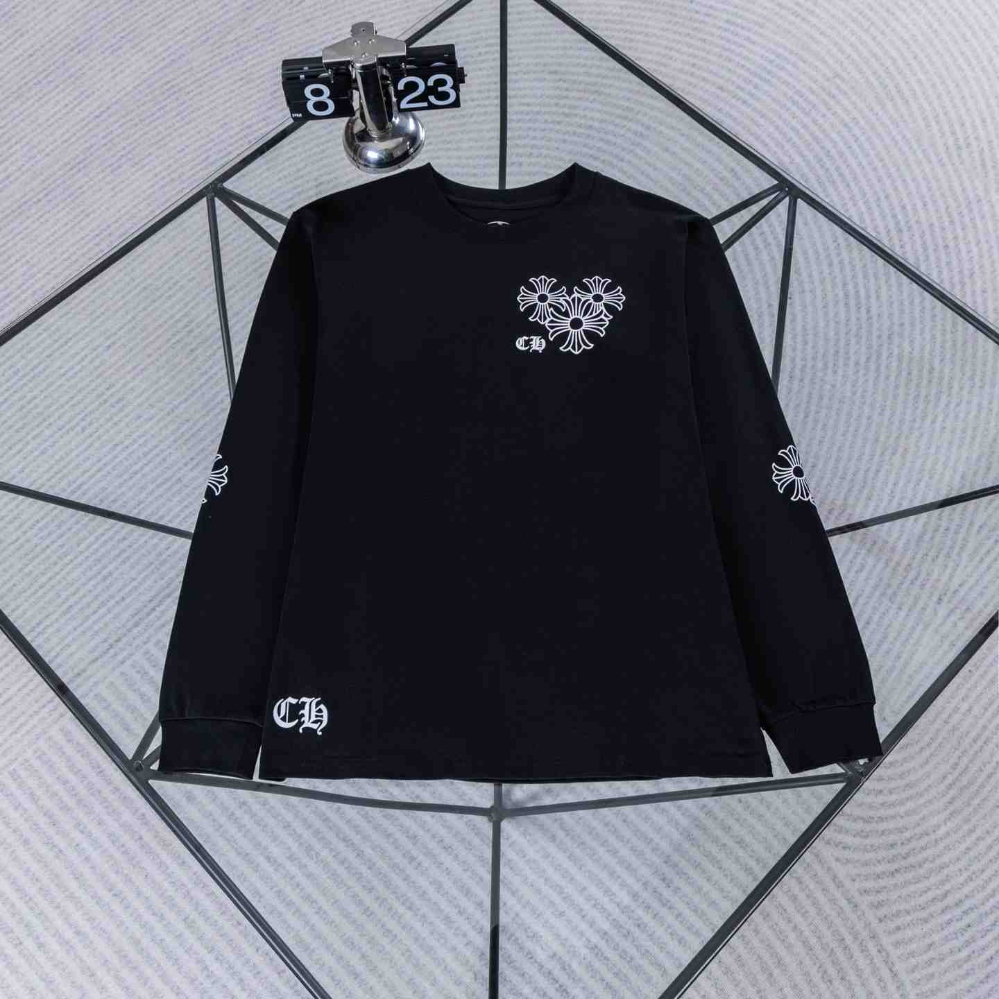 Chrome Hearts Cross Logo  Long Sleeve T-Shirt 'Black' - DesignerGu
