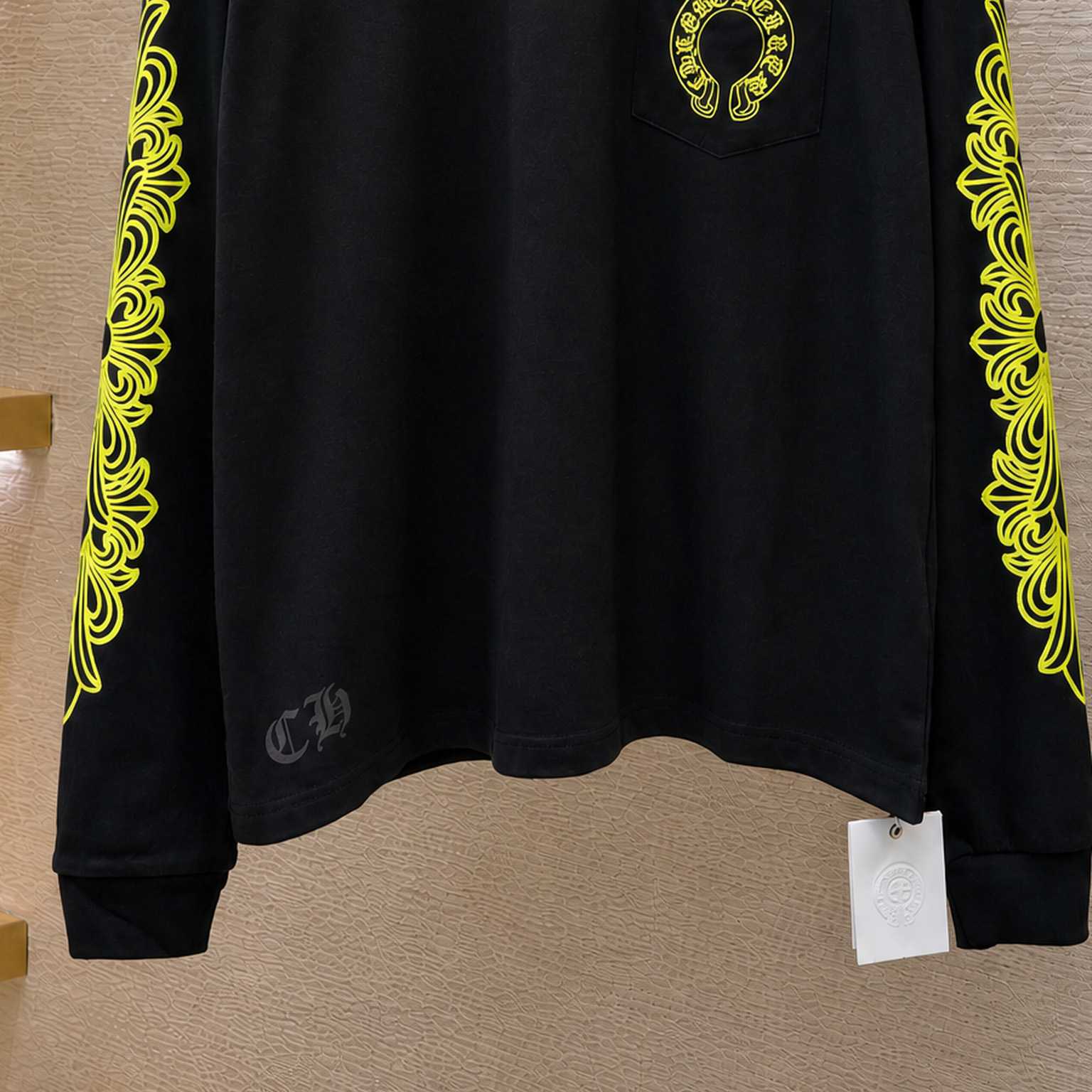 Chrome Hearts Horseshoe Logo Long Sleeve Pocket T-Shirt - DesignerGu