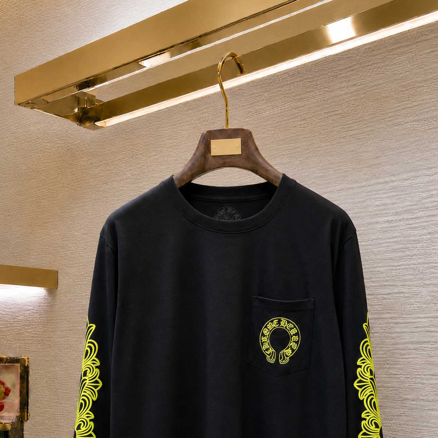 Chrome Hearts Horseshoe Logo Long Sleeve Pocket T-Shirt - DesignerGu