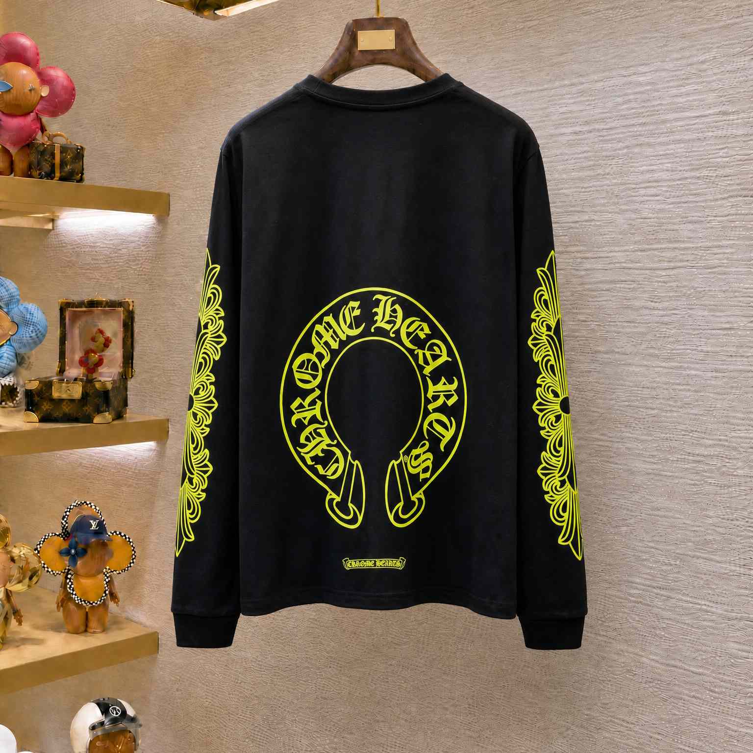 Chrome Hearts Horseshoe Logo Long Sleeve Pocket T-Shirt - DesignerGu