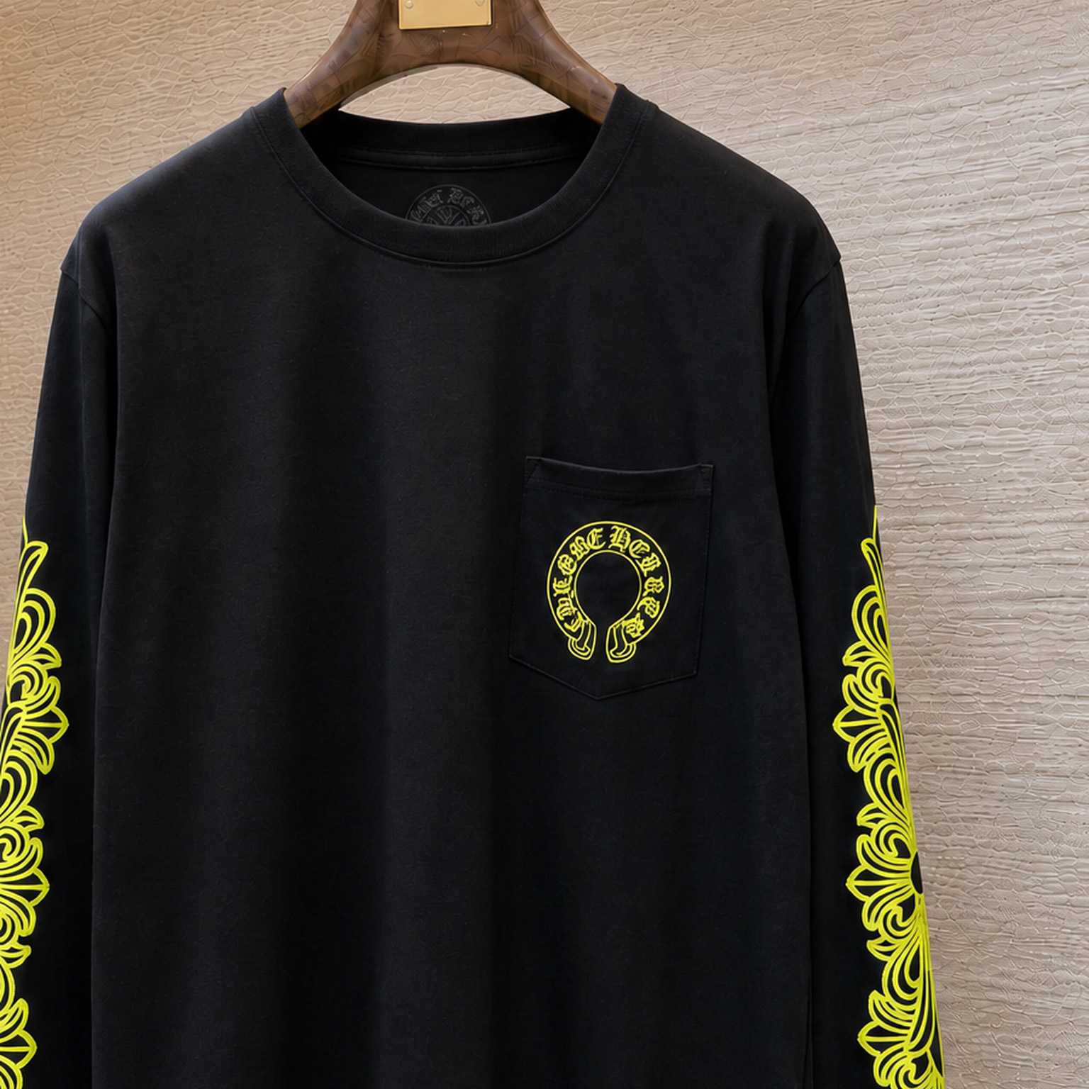 Chrome Hearts Horseshoe Logo Long Sleeve Pocket T-Shirt - DesignerGu