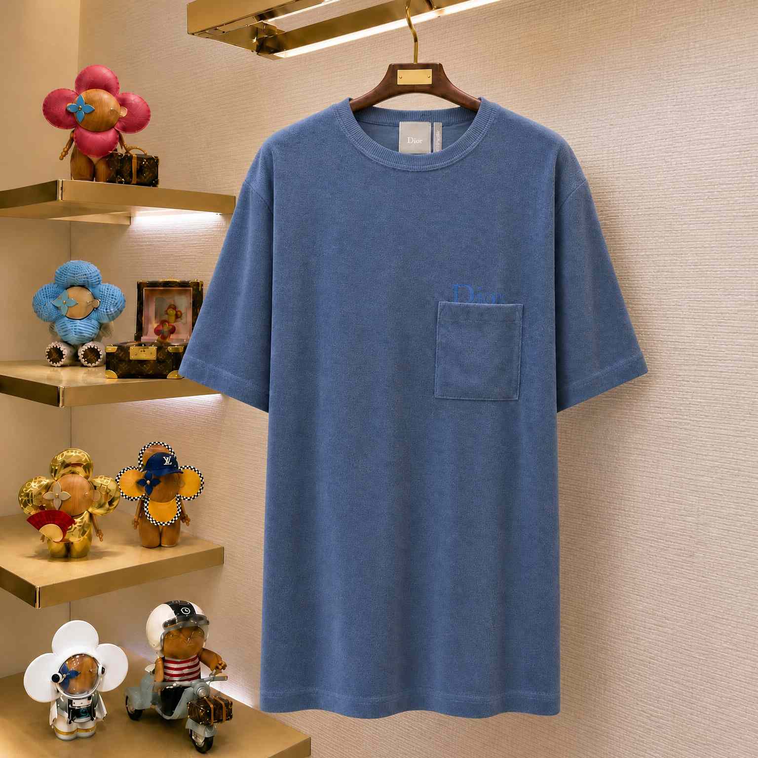 Dior T-Shirt with Dior Embroidery, Relaxed Fit - DesignerGu