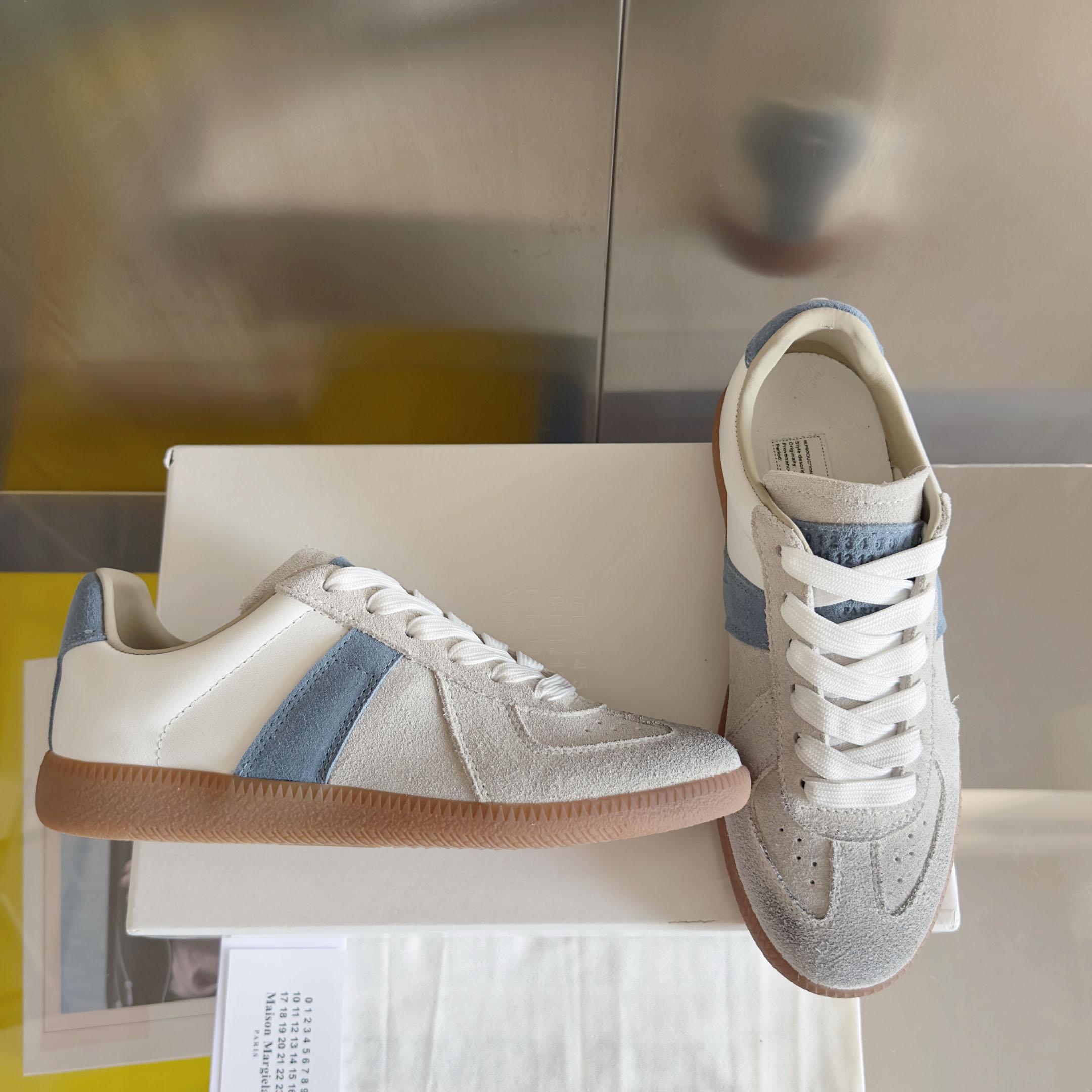 Maison Margiela Off-White & Blue Replica Sneakers - DesignerGu