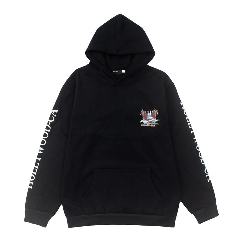 Amiri Eagle Hollywood Cotton Jersey Hoodie - DesignerGu