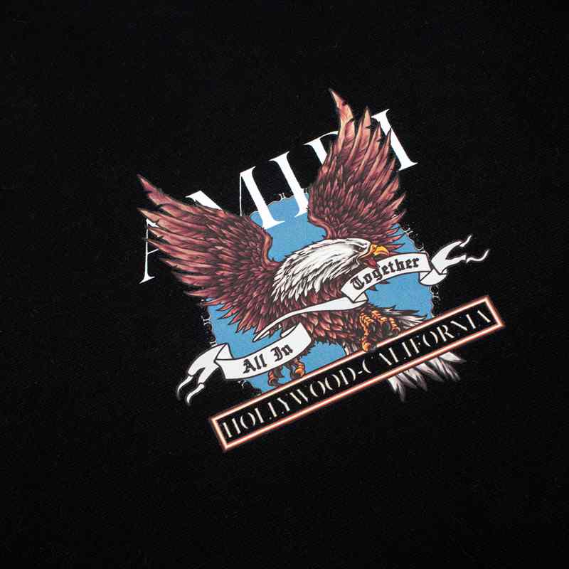 Amiri Eagle Hollywood Cotton Jersey Hoodie - DesignerGu