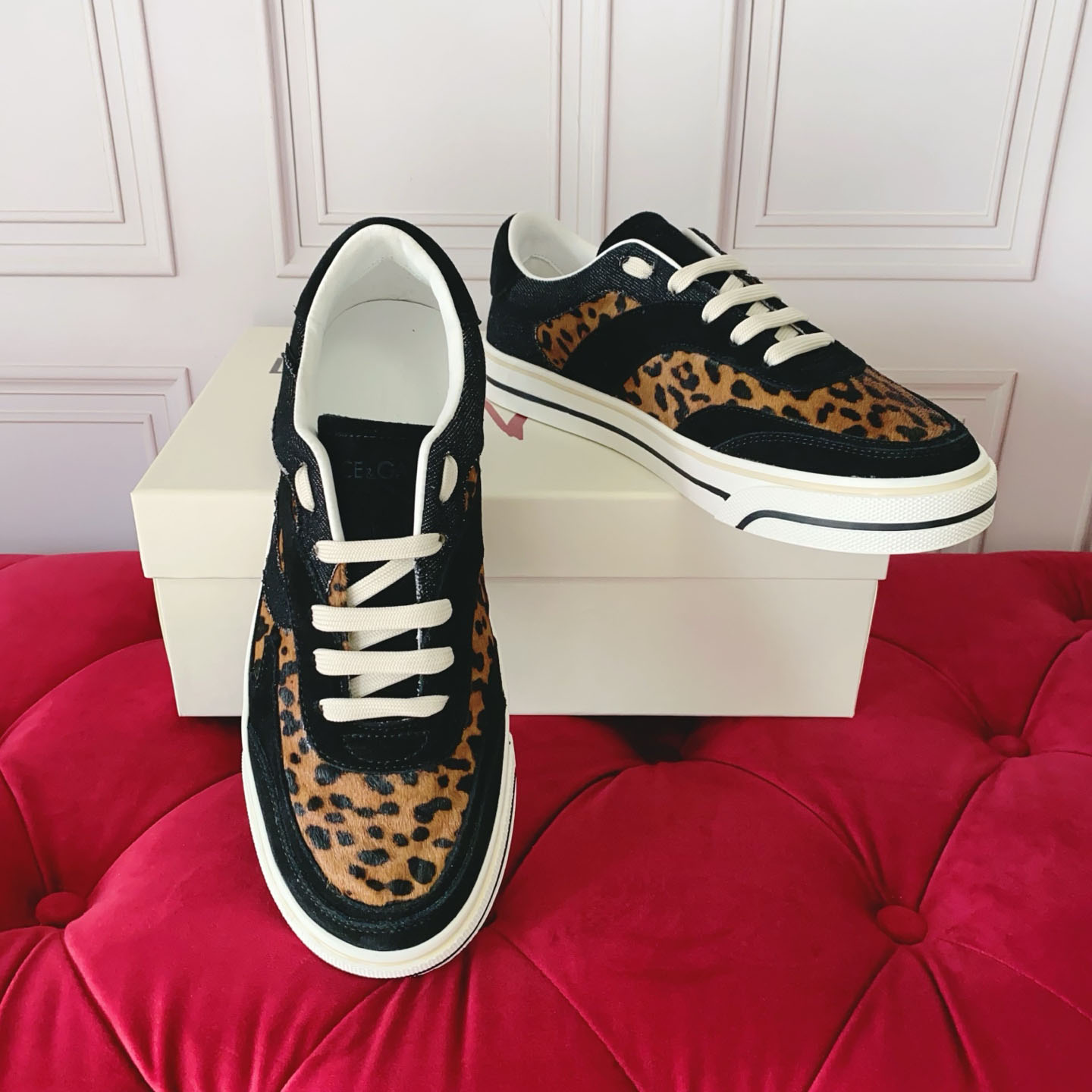 Dolce & Gabbana Leo-Print Pony DG Sailing Sneakers - DesignerGu