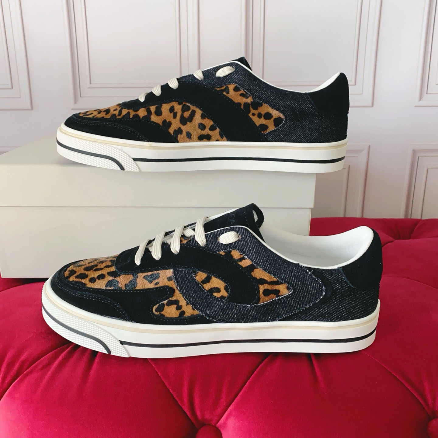Dolce & Gabbana Leo-Print Pony DG Sailing Sneakers - DesignerGu