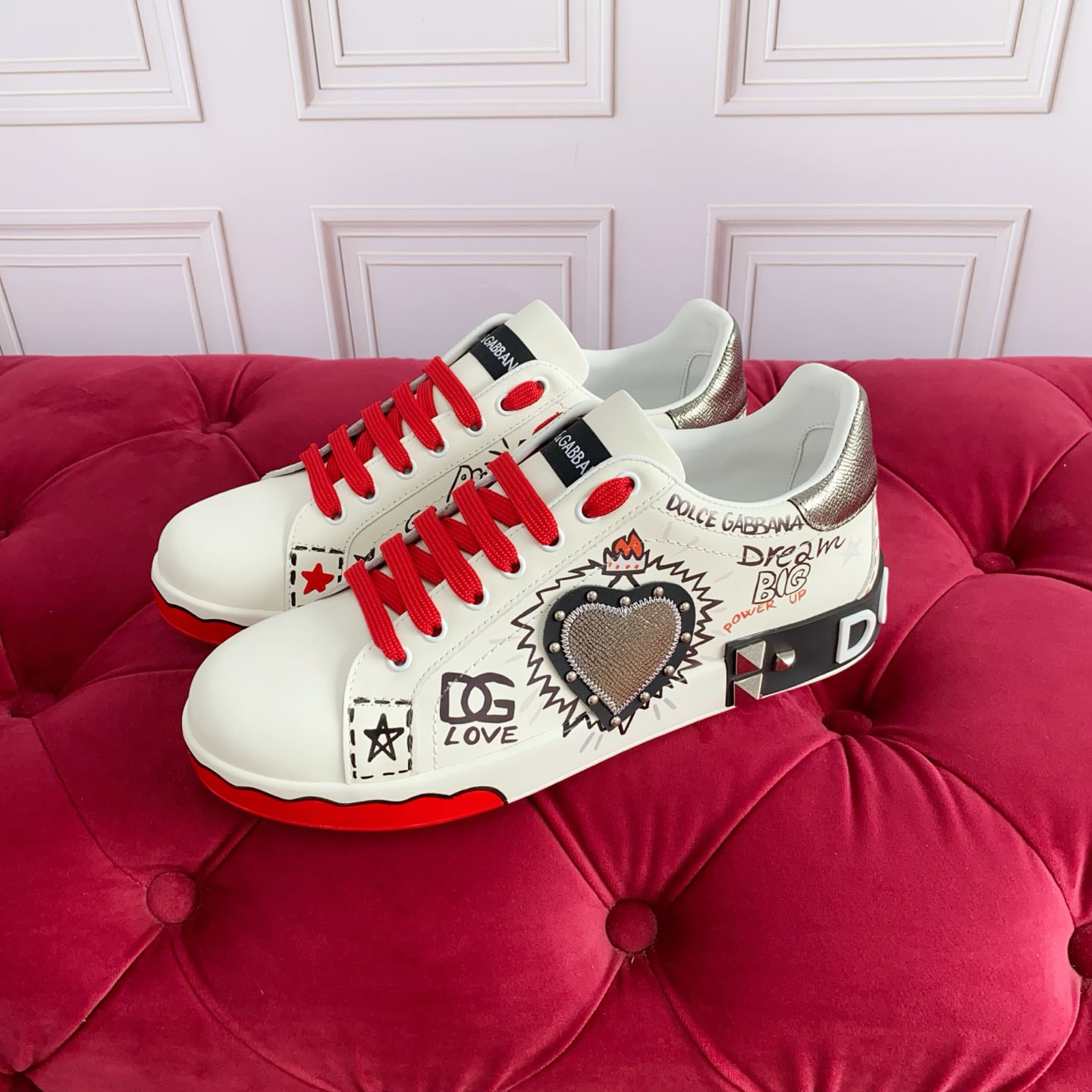 Dolce & Gabbana Portofino Calfskin Sneakers - DesignerGu