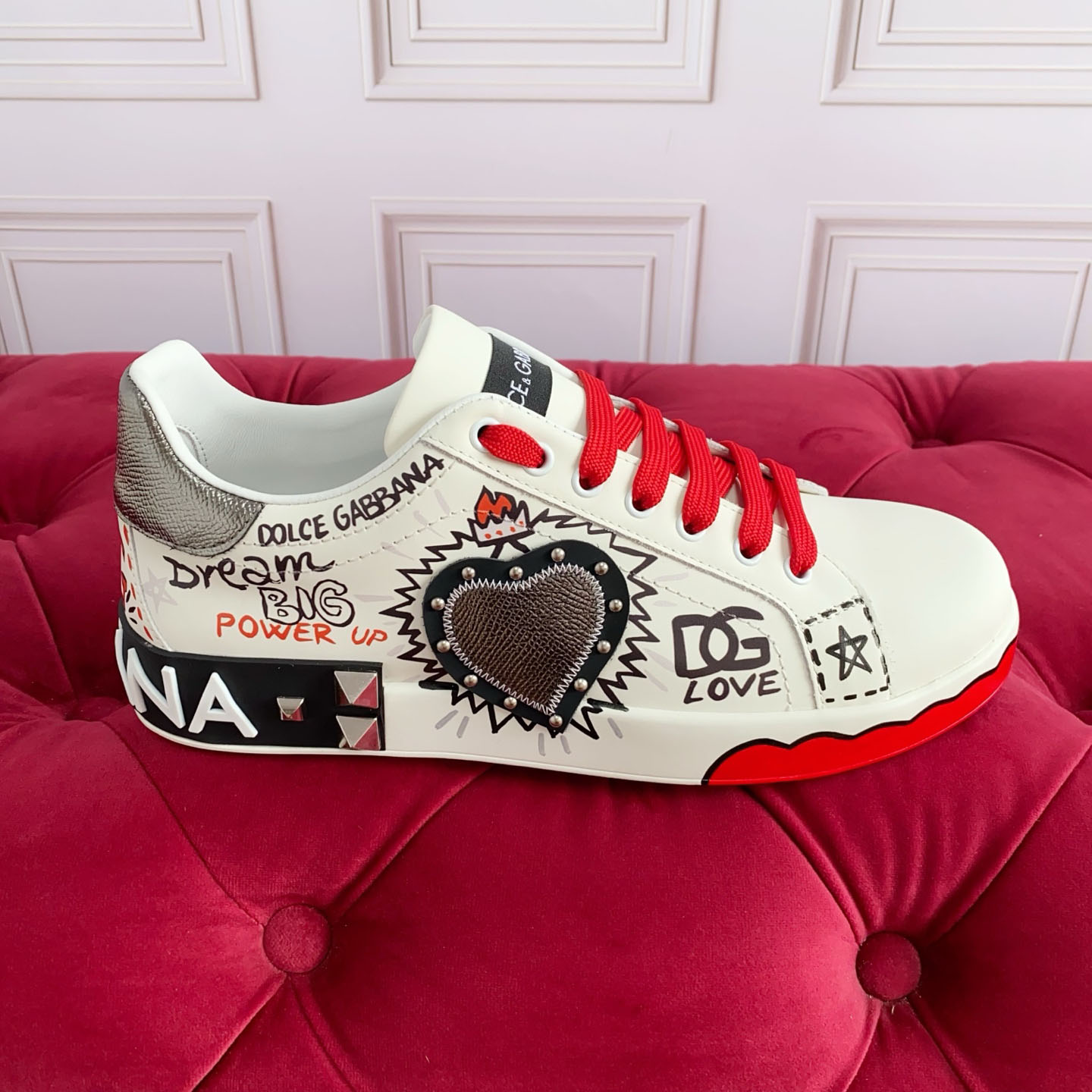 Dolce & Gabbana Portofino Calfskin Sneakers - DesignerGu