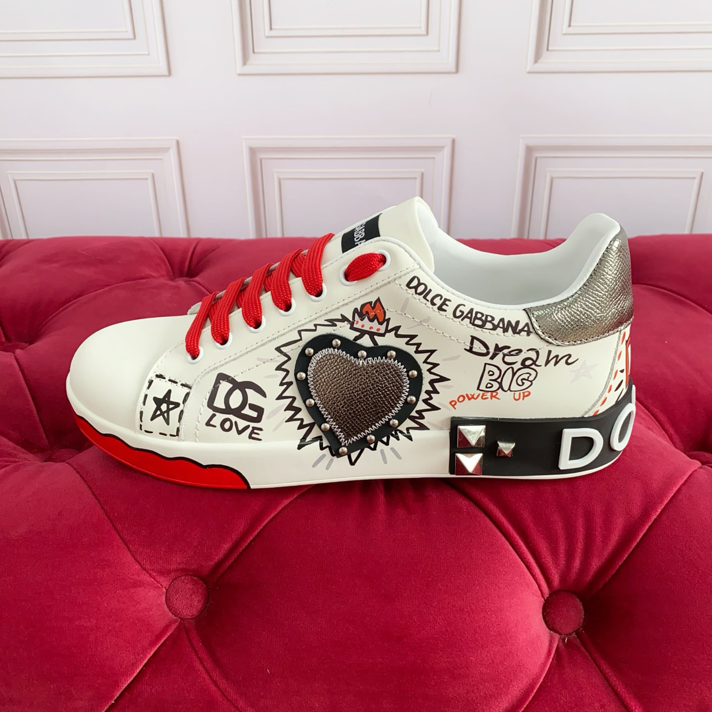 Dolce & Gabbana Portofino Calfskin Sneakers - DesignerGu