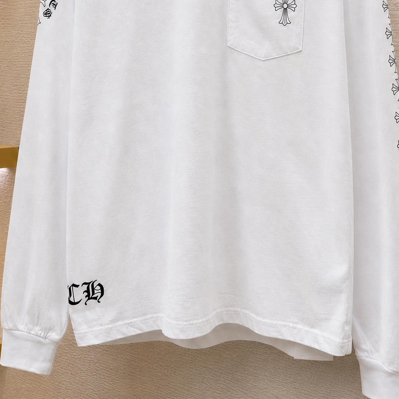 Chrome Hearts Cross Logo Long Sleeve T-Shirt  'White' - DesignerGu