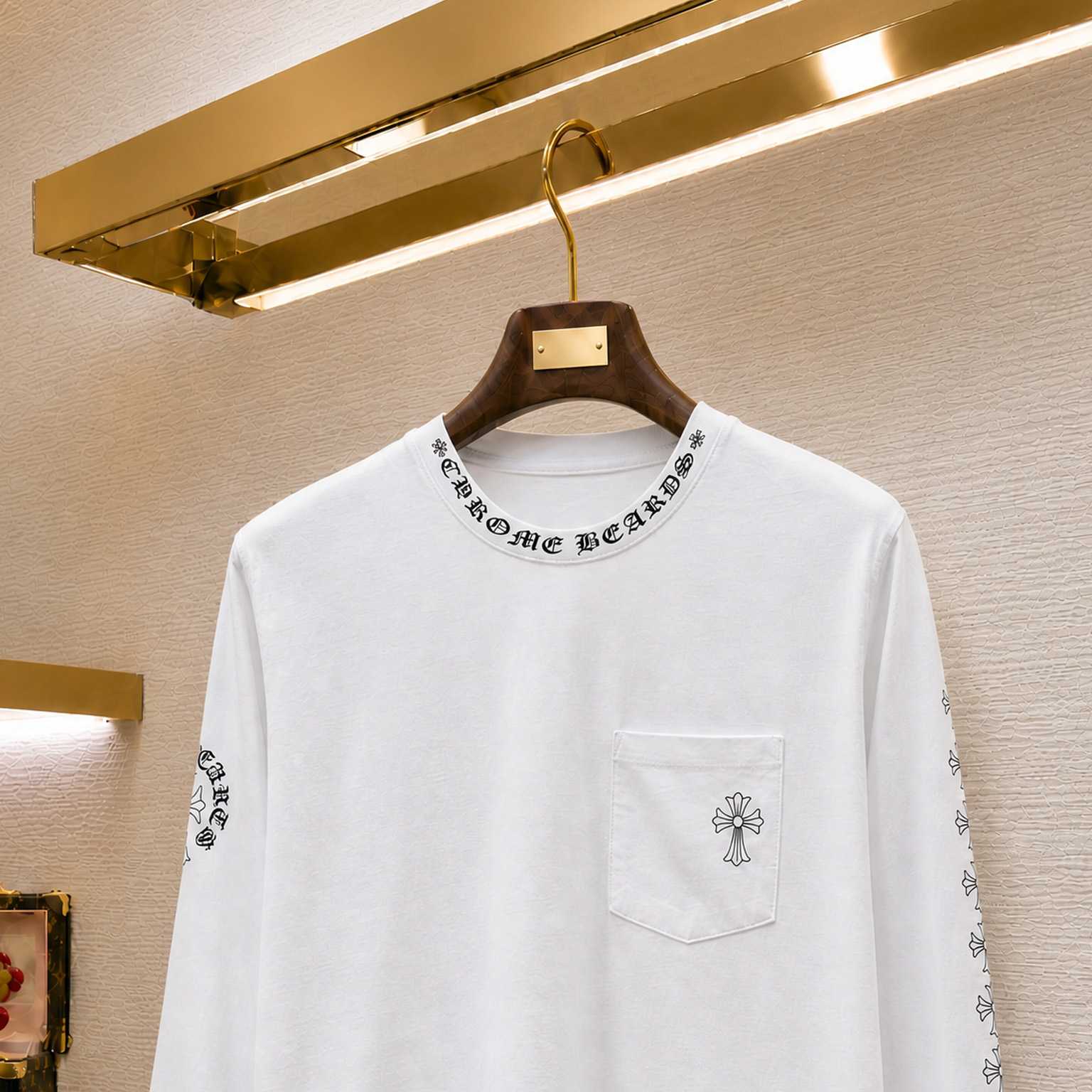Chrome Hearts Cross Logo Long Sleeve T-Shirt  'White' - DesignerGu