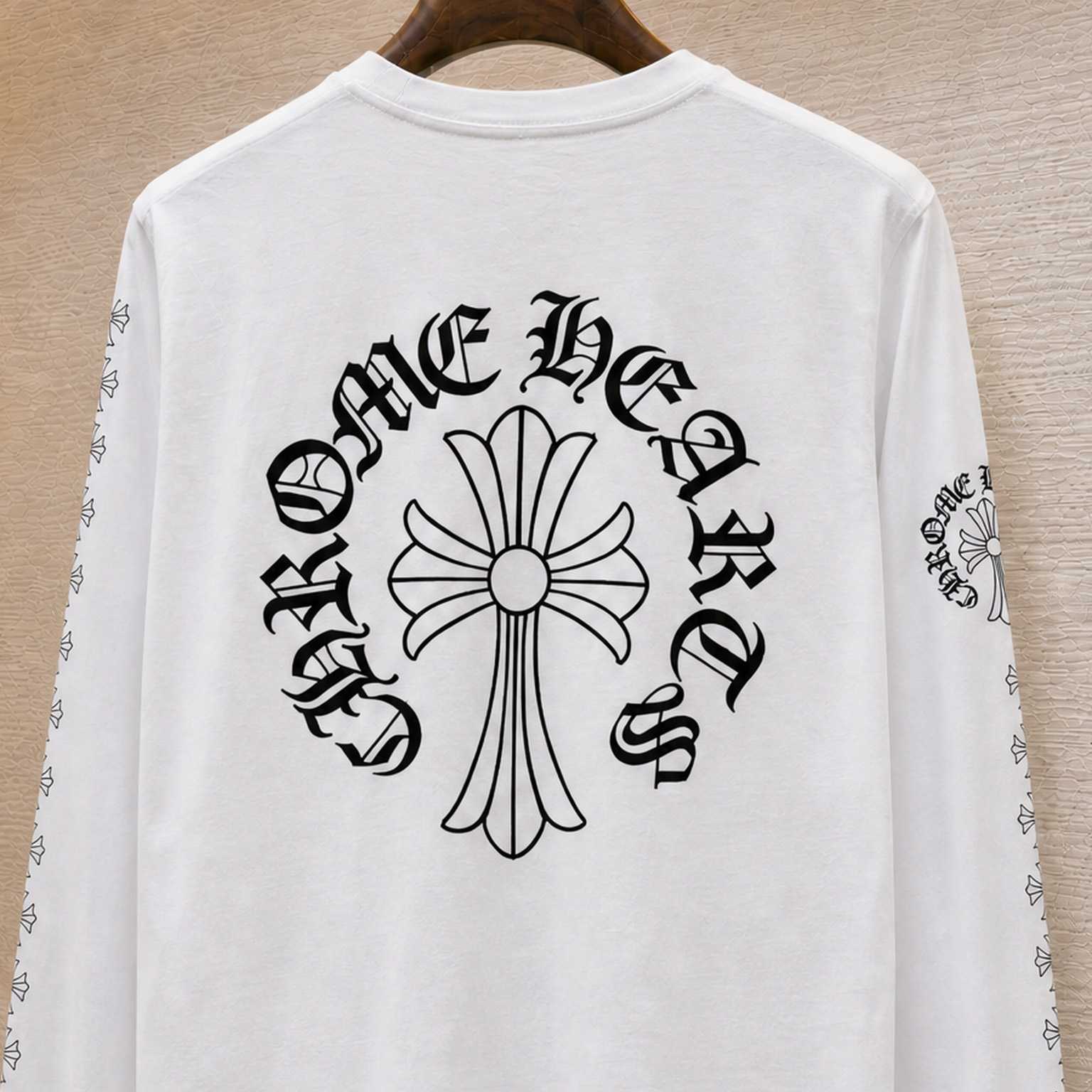 Chrome Hearts Cross Logo Long Sleeve T-Shirt  'White' - DesignerGu