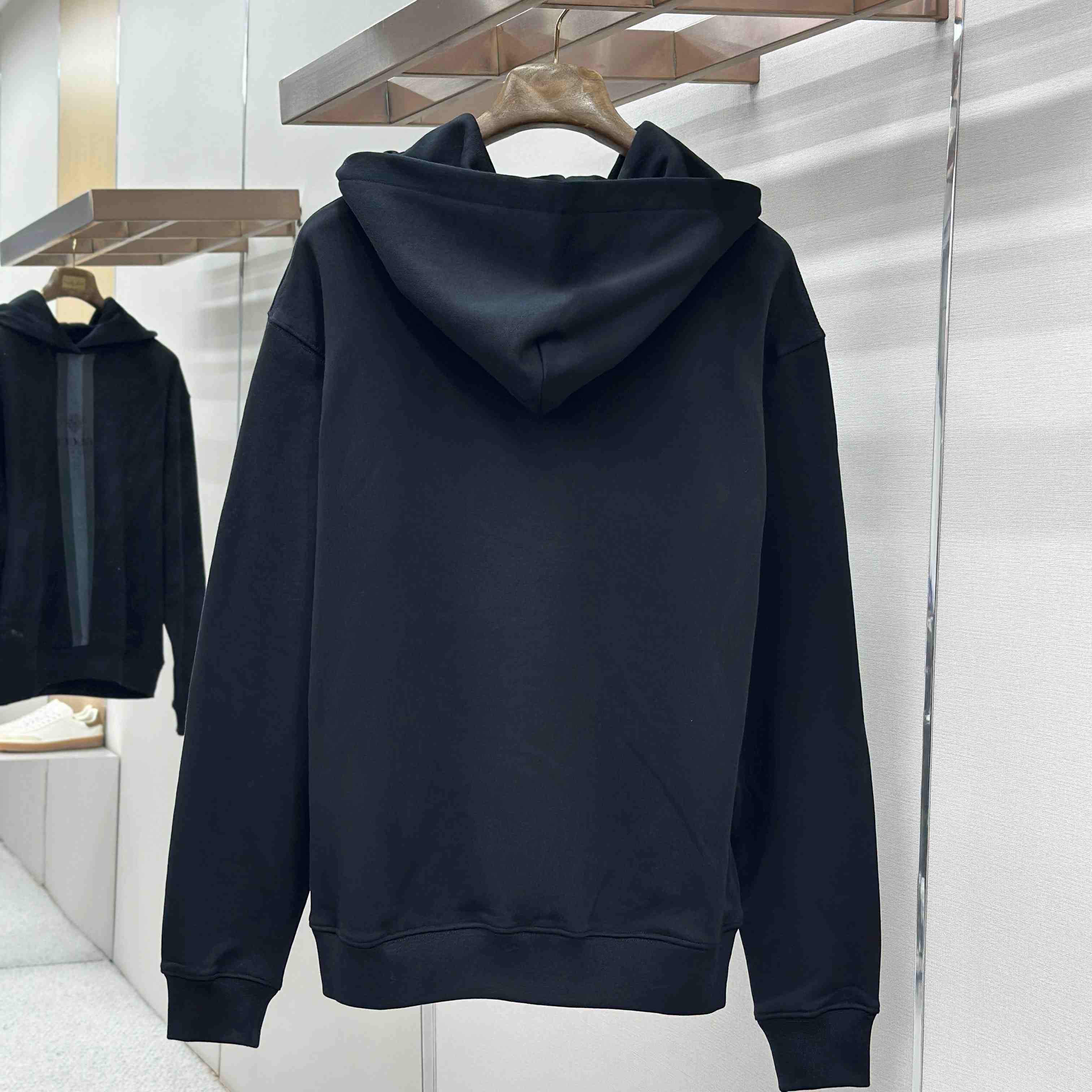 Gucci  Cotton Hooded Sweatshirt With Muted Web - DesignerGu