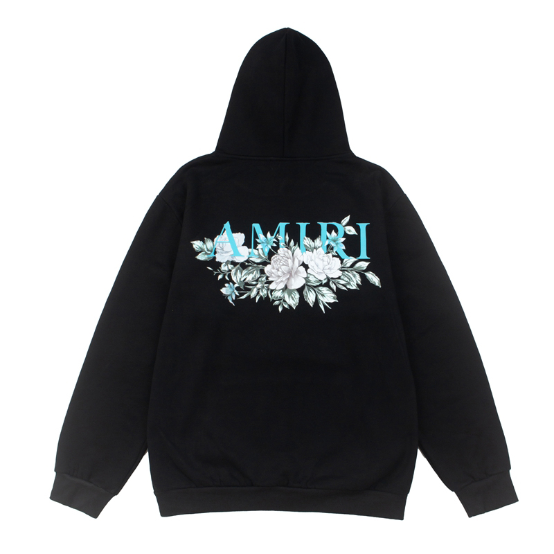 Amiri Floral Hoodie 'Black' - DesignerGu