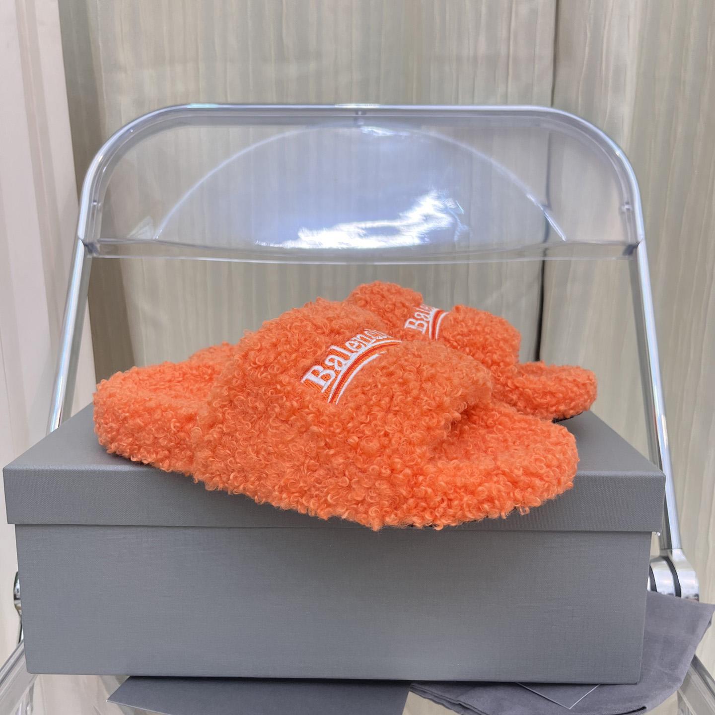 Balenciaga Furry Slide Sandals - DesignerGu