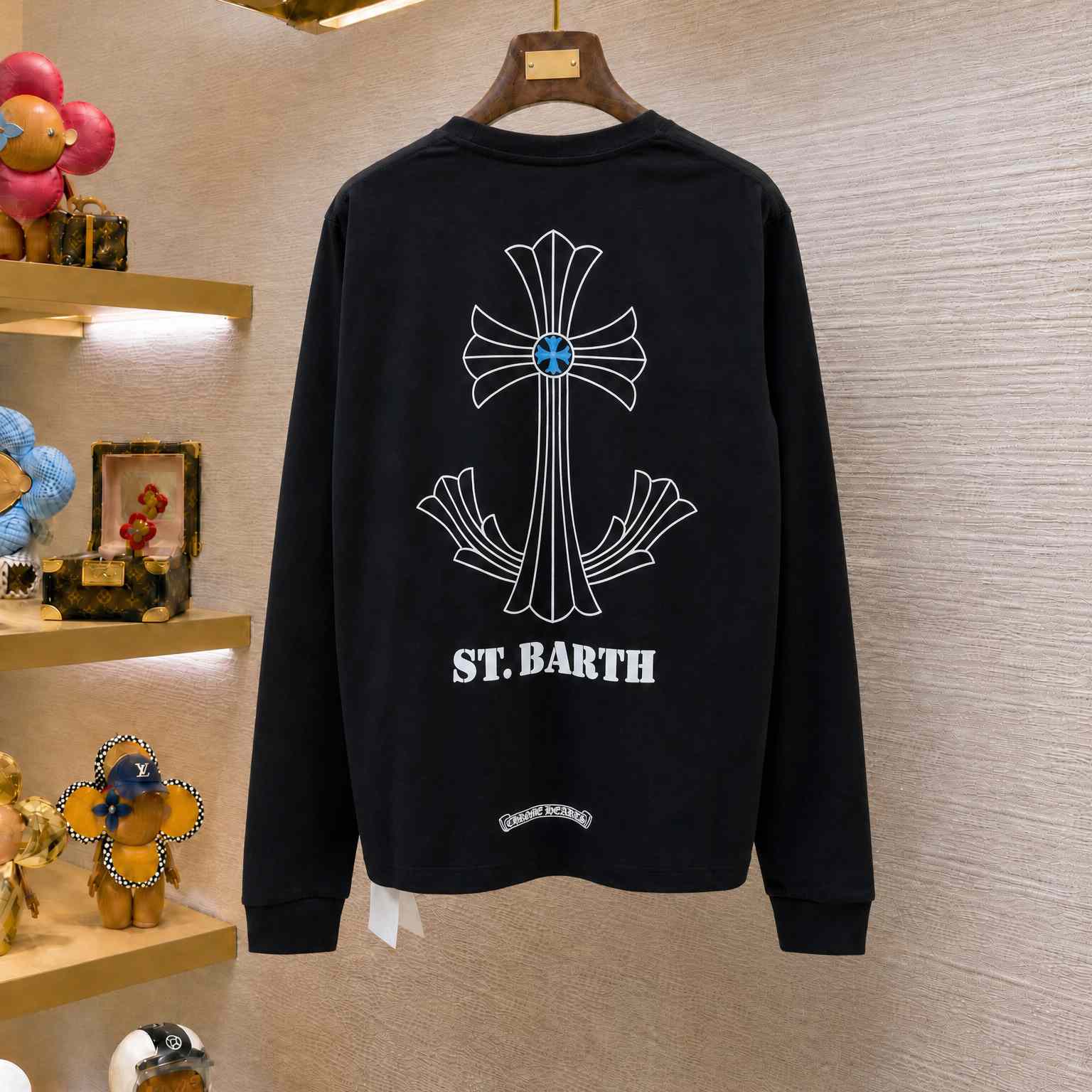 Chrome Hearts St. Barth Long Sleeve T-shirt  'Black' - DesignerGu